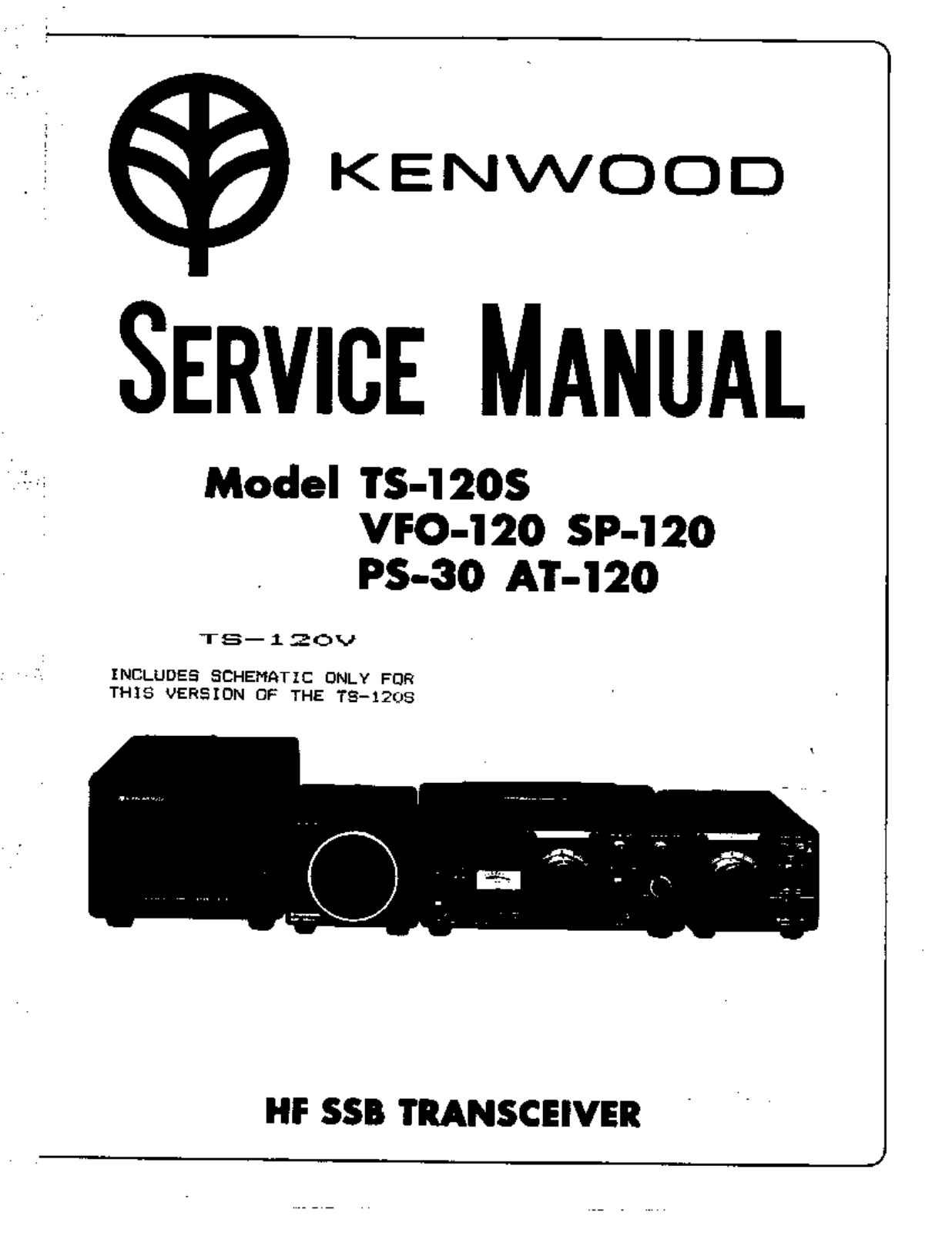 Kenwood AT-120, PS-30, SP-120, VFO-120, TS-120V Service Manual