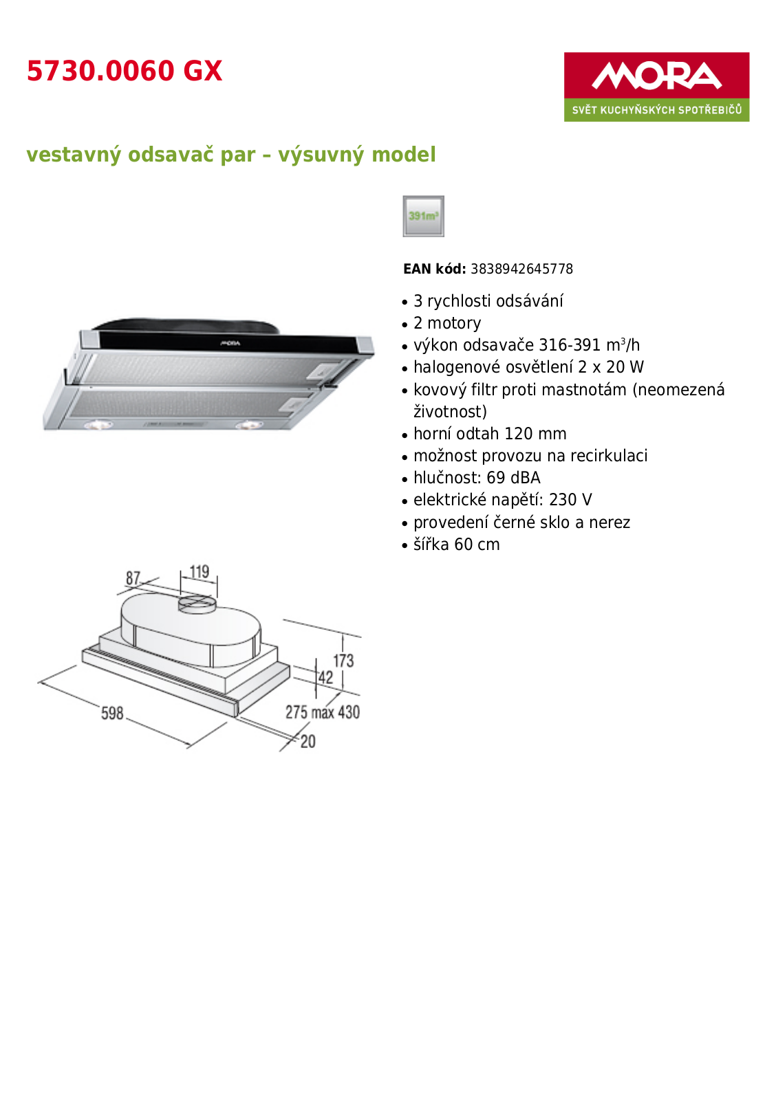 Mora OP 5730.0060 GX User Manual