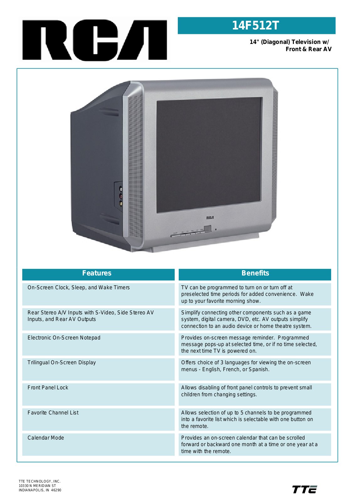 RCA 14F512T User Manual