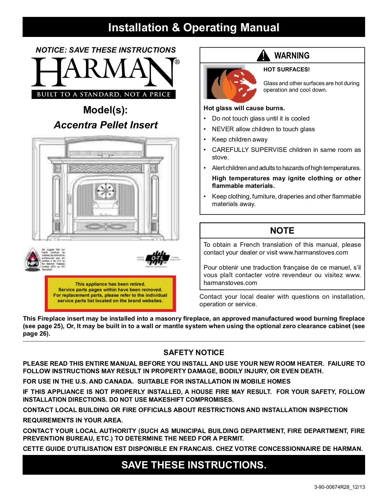 Harman Accentra Insert Owner's Manual