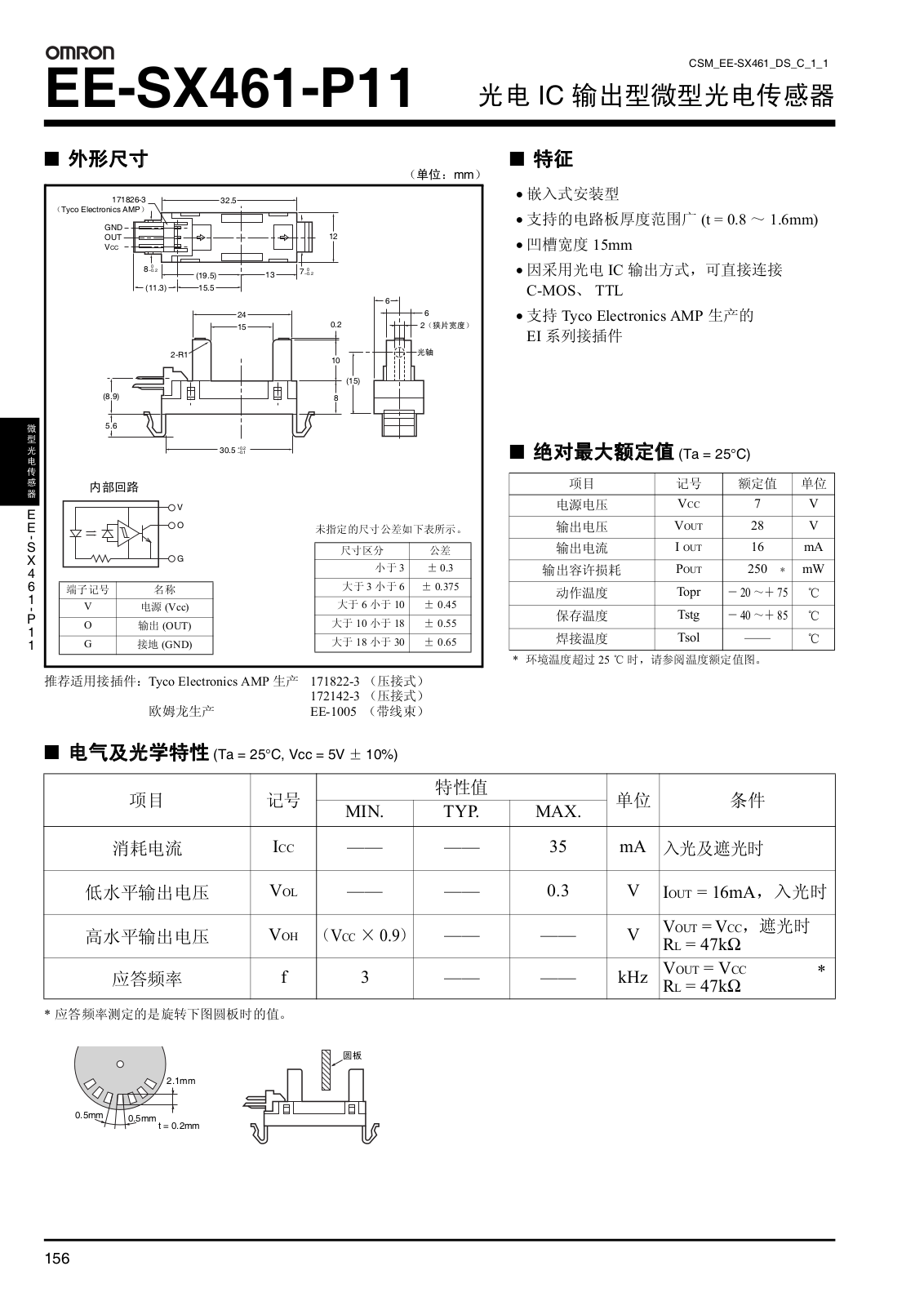 OMRON EE-SX461-P11 User Manual