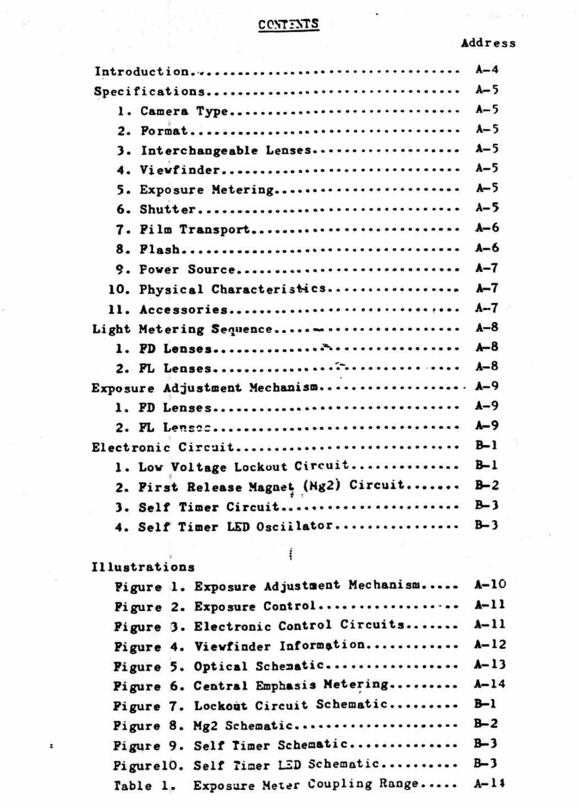 Canon AT 1 Repair manual