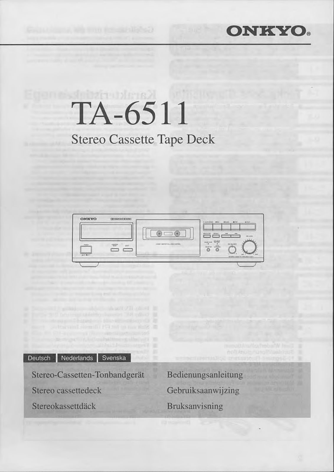 Onkyo TA-6511 Owners Manual