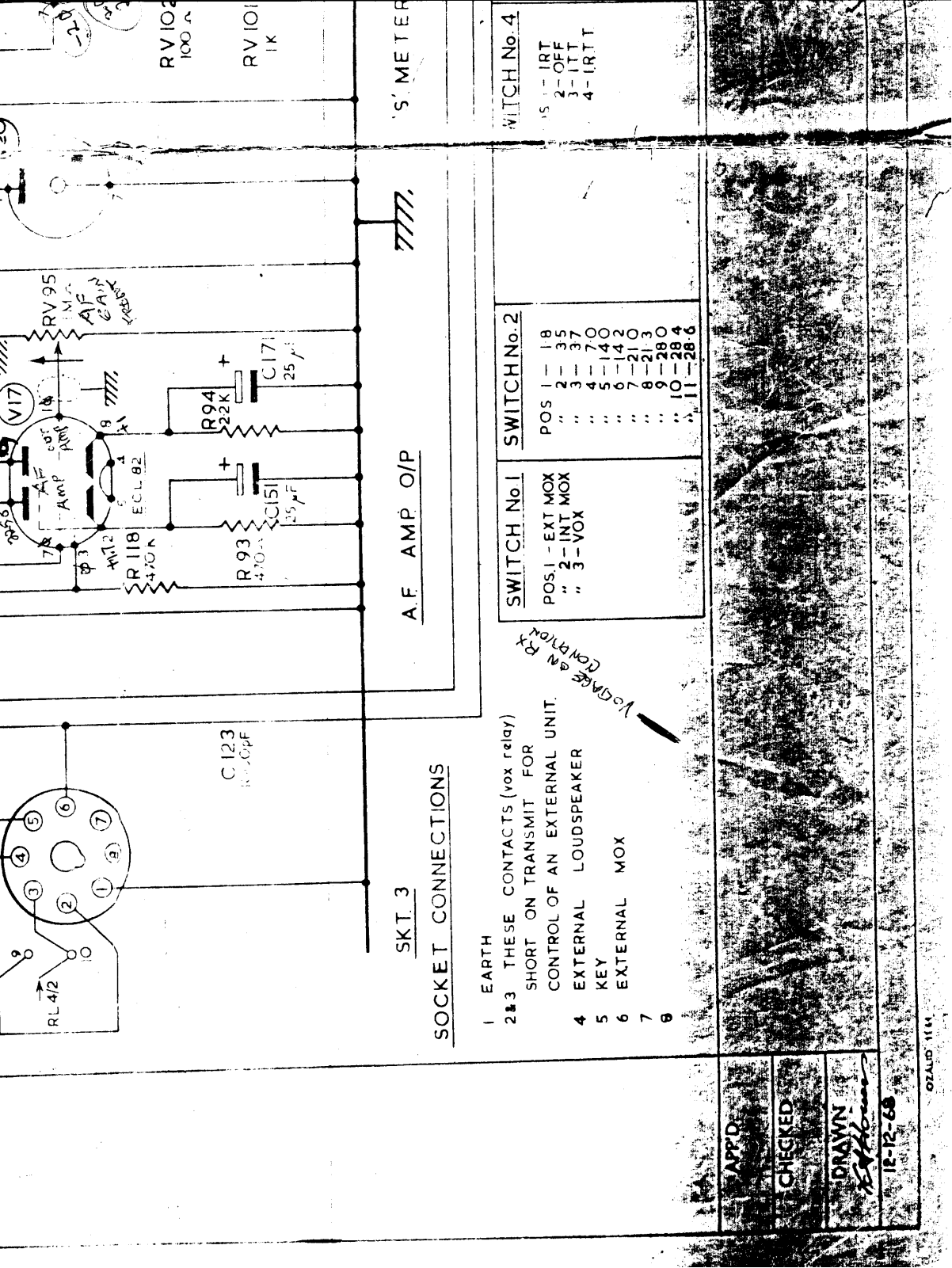 KW Communications 2000B Cirquit Diagram