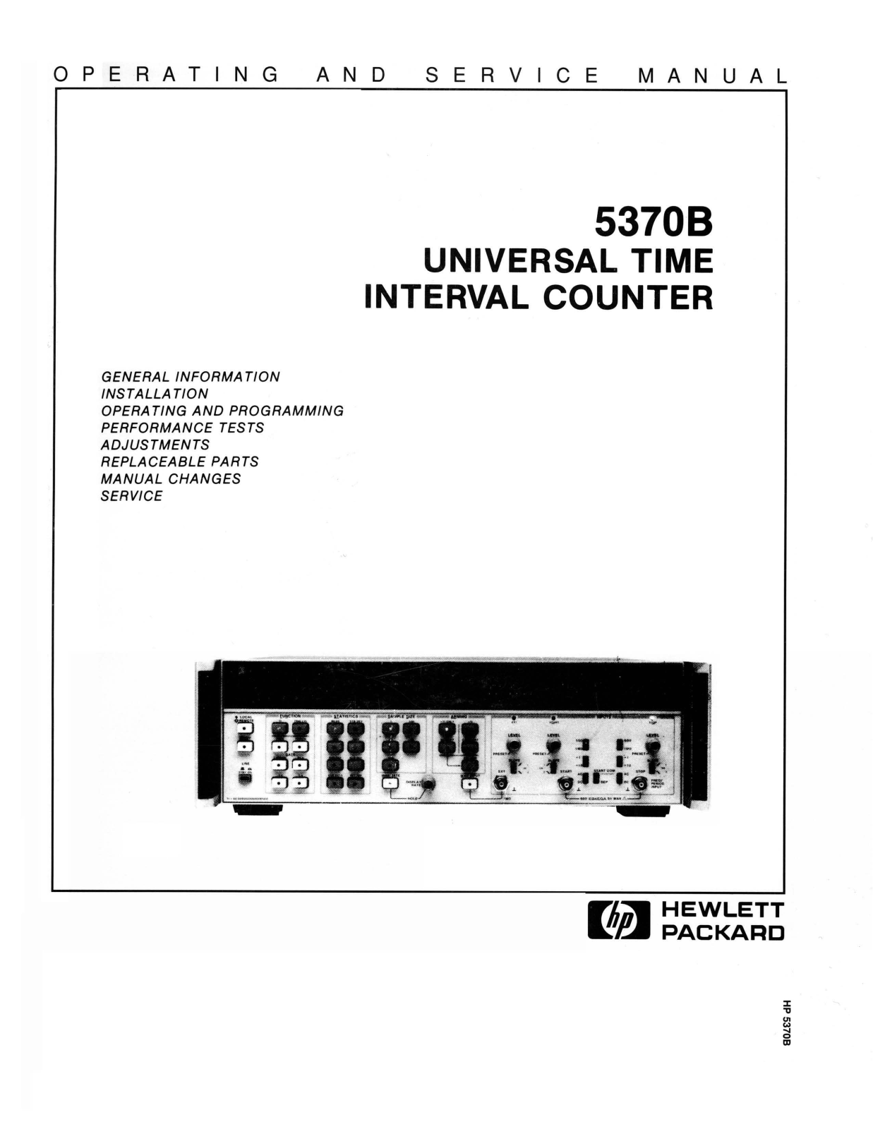 HP 5370B Service manual