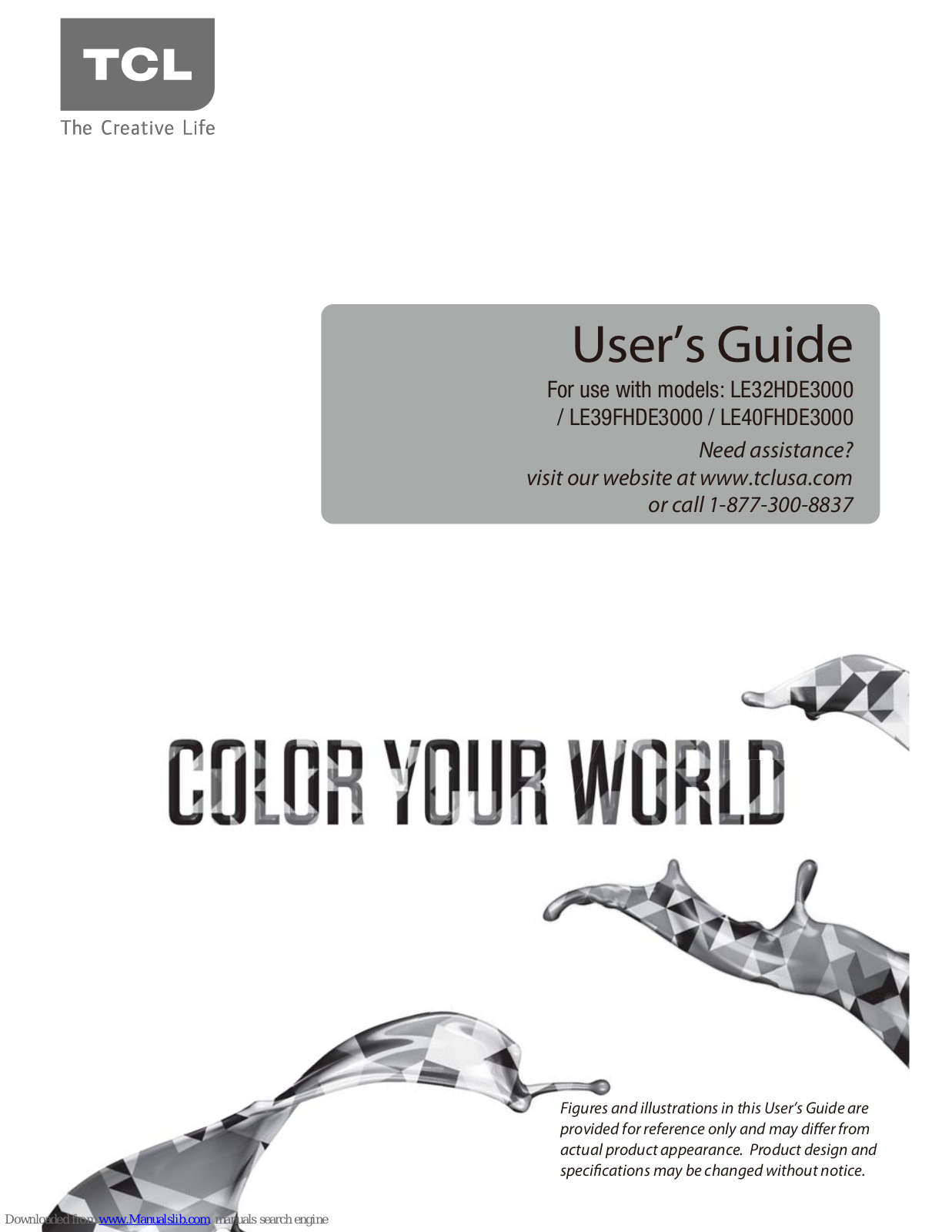 TCL LE32HDE3000, LE39FHDE3000, LE40FHDE3000 User Manual