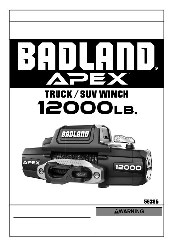 Badland Apex 12000 User Manual