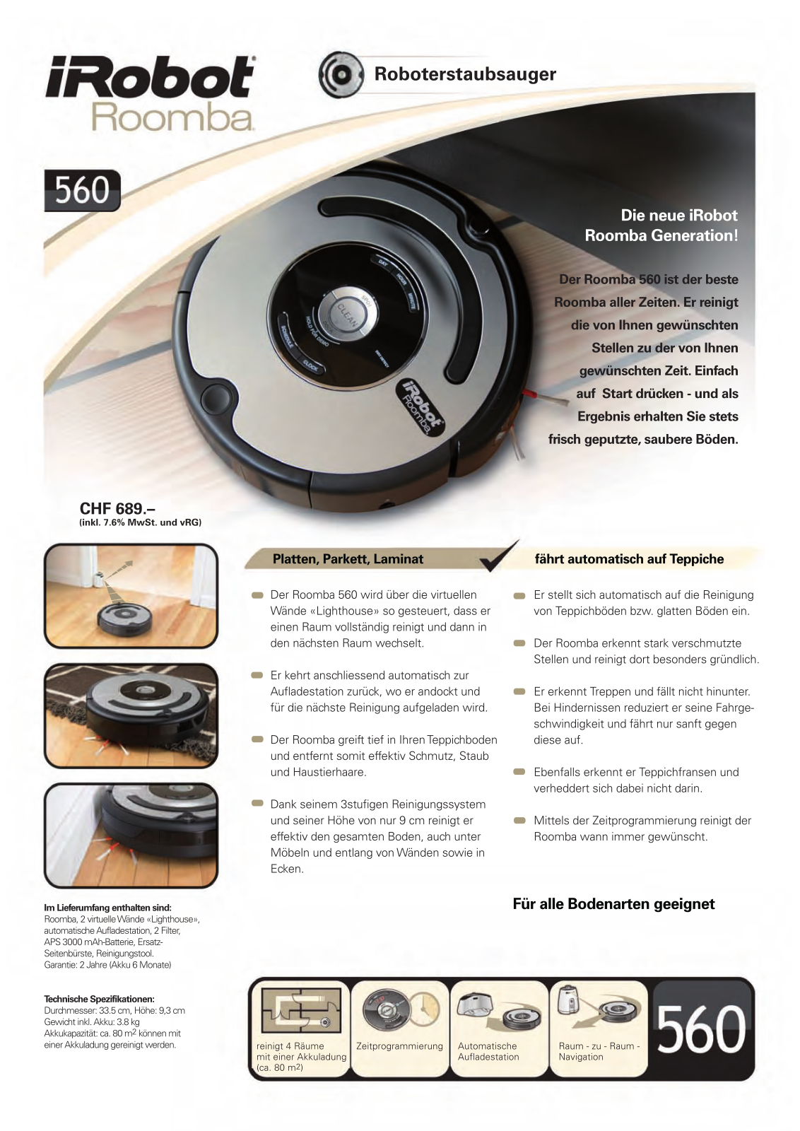 Irobot ROOMBA 560 User Manual