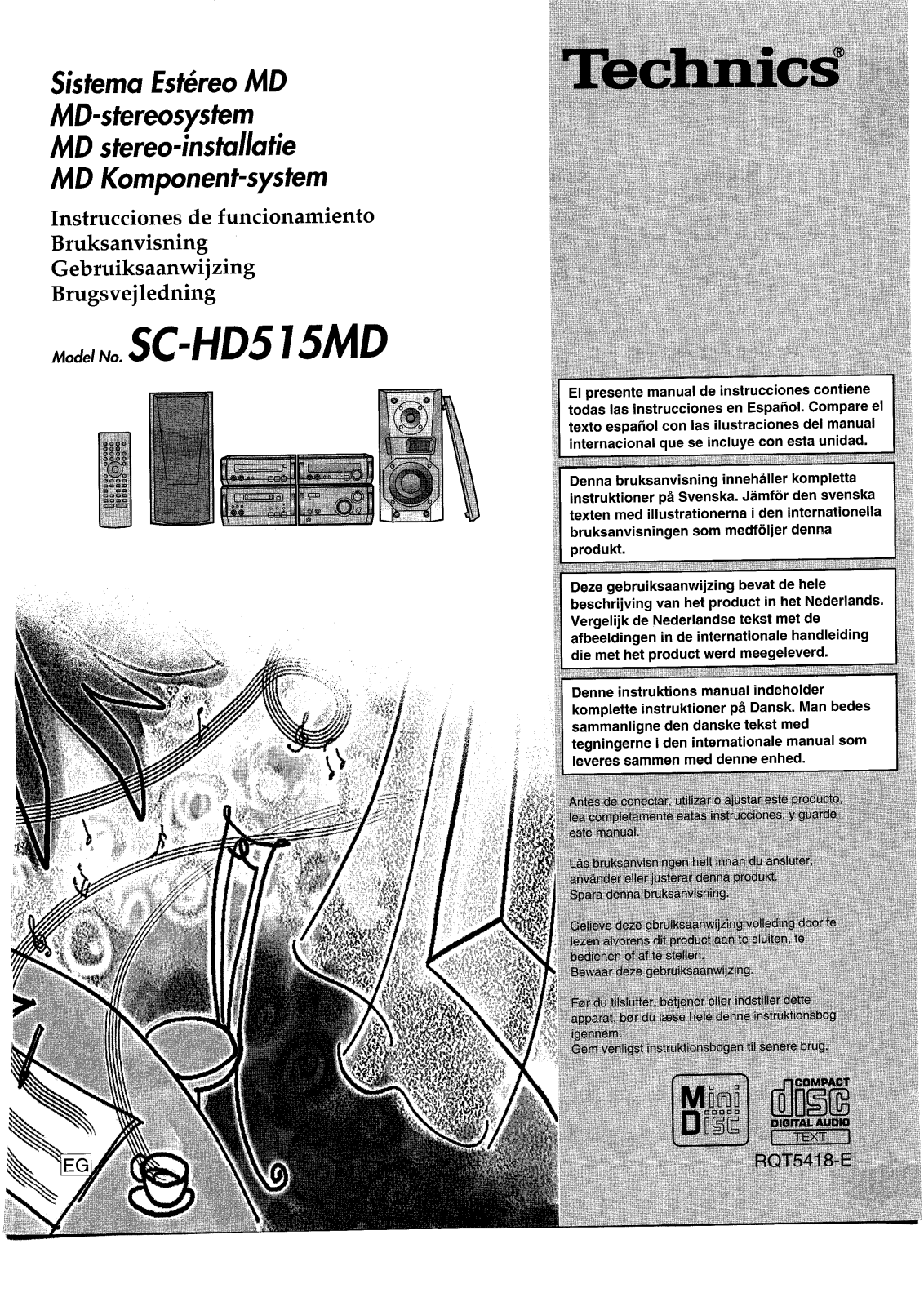 TECHNICS SC-HD515MD User Manual