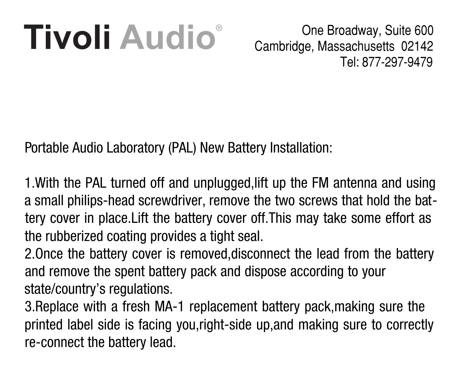 Tivoli PAL User Manual