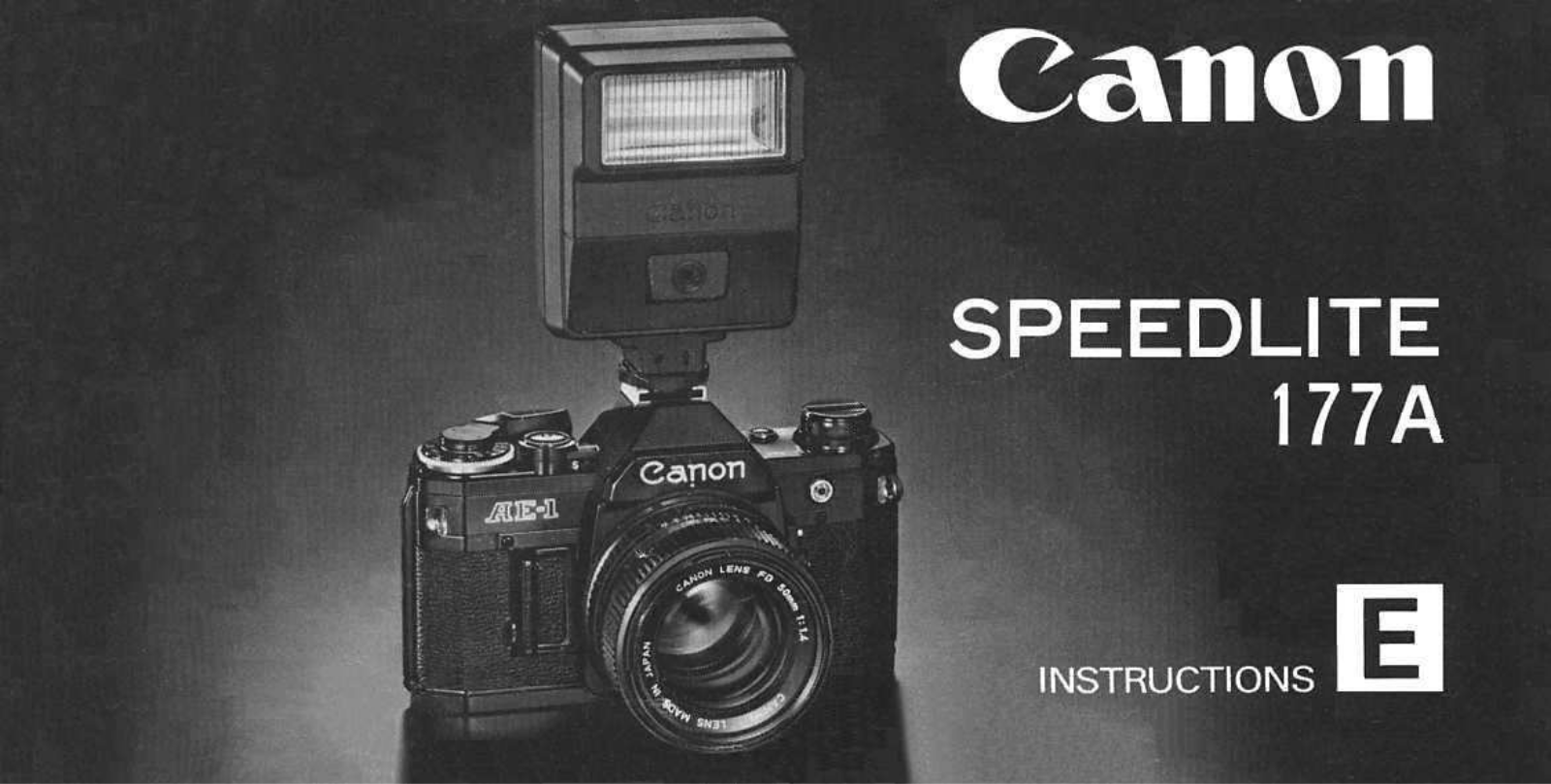 Canon Speedlite 177a Instruction Manual