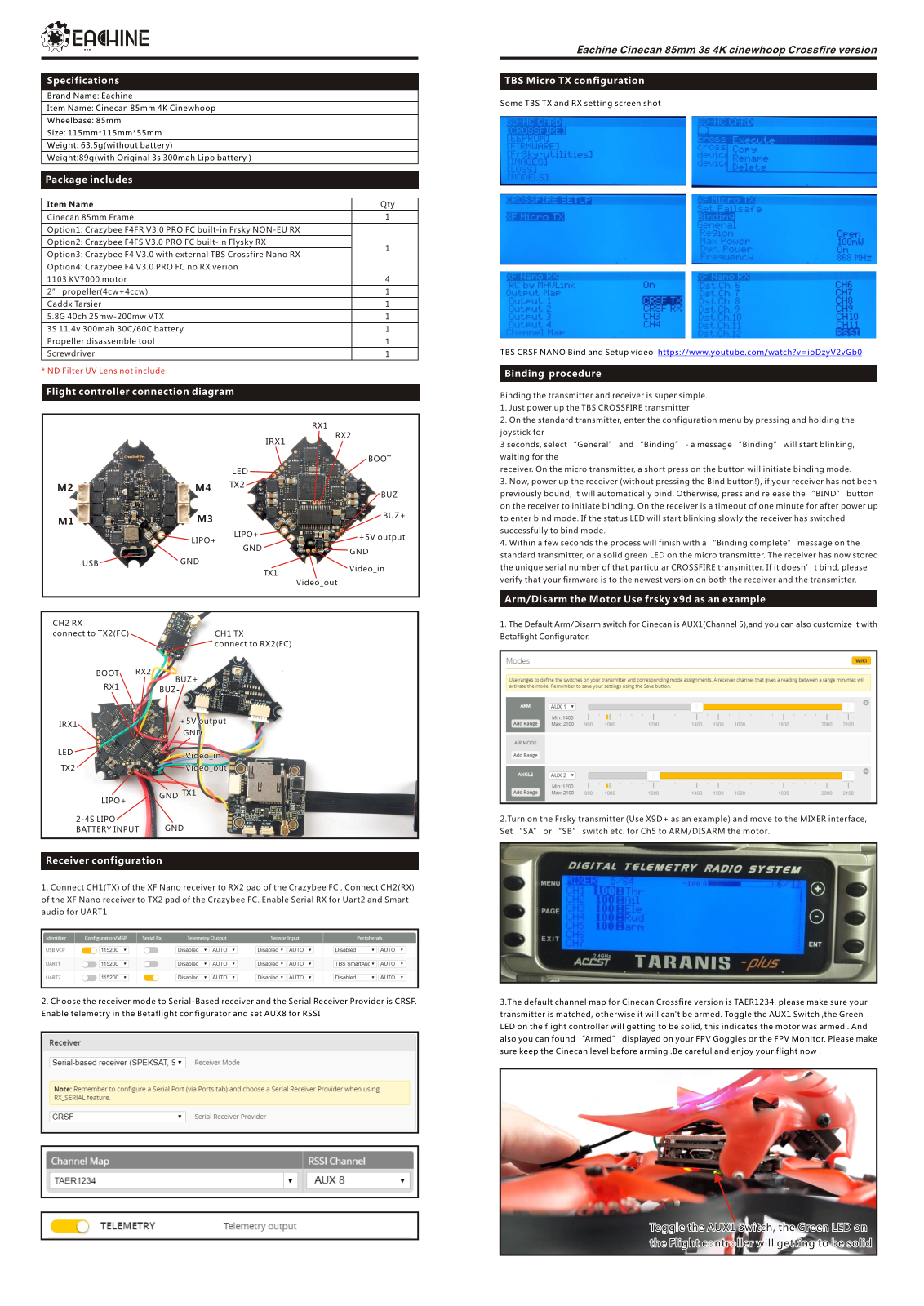 Eachine Cinecan 85mm User Manual