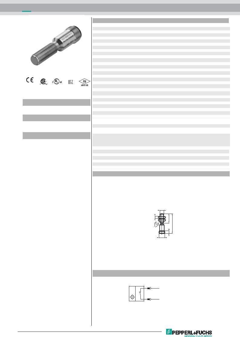 Pepperl Fuchs NJ1.5-8GM-N-V1 Data Sheet