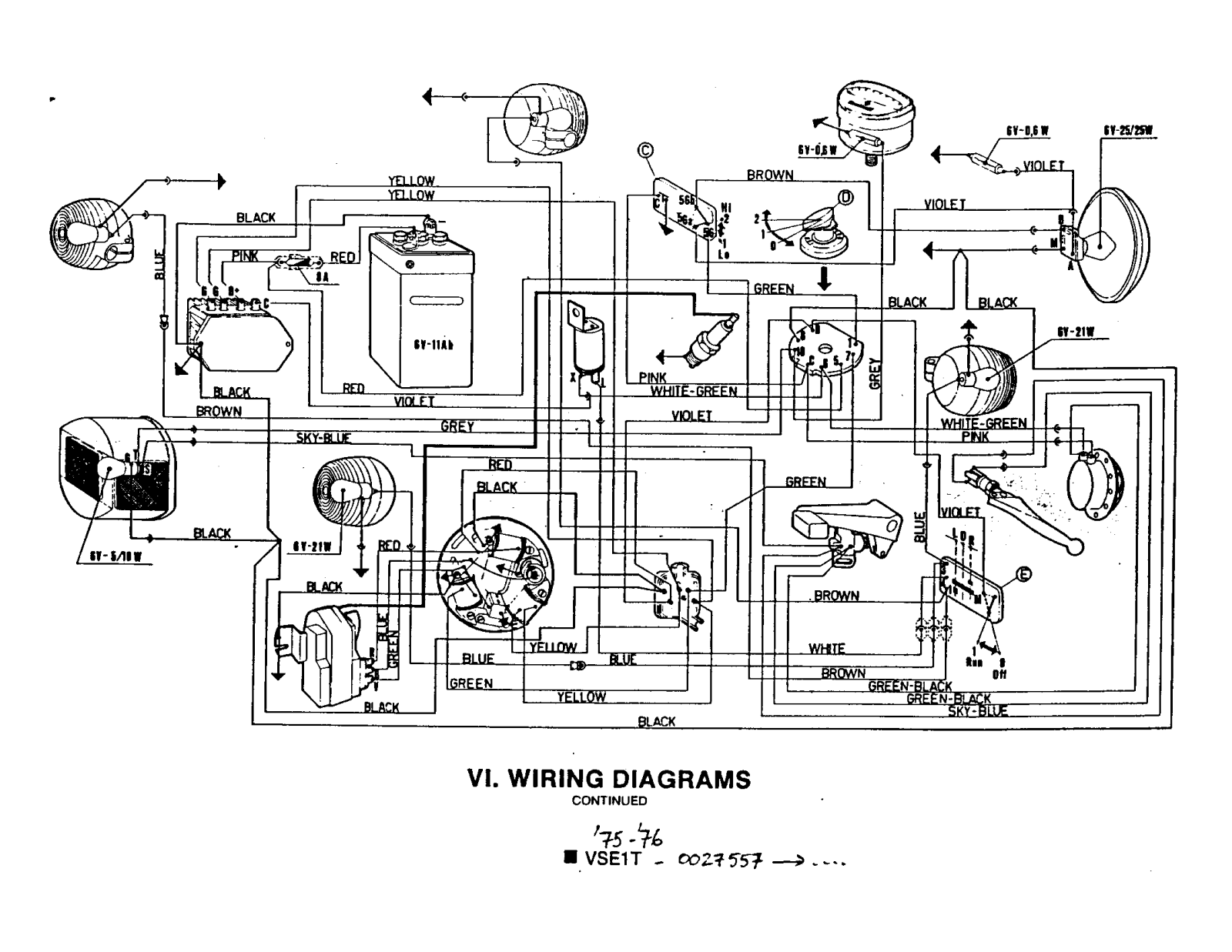 Vespa vse1t schematic