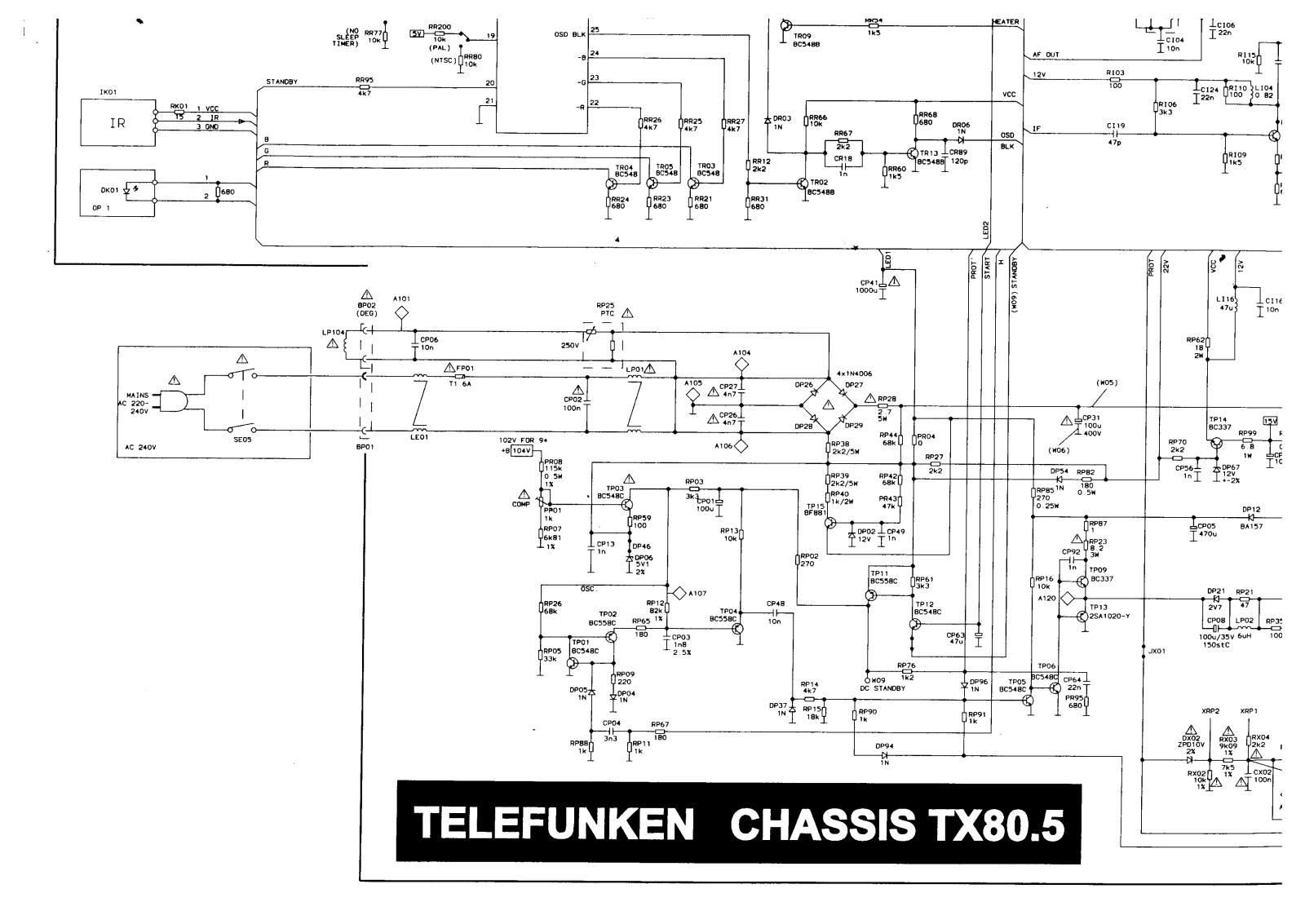 Telefunken Chassis TX80.5 Service Manual