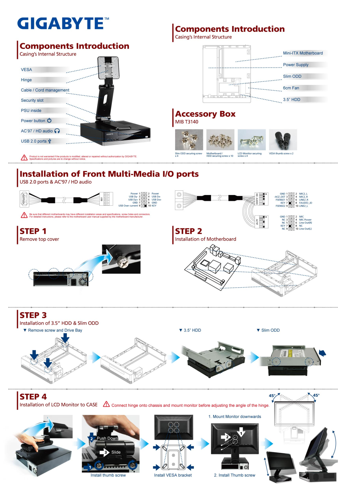 GIGABYTE MIB T3140 Owner's Manual