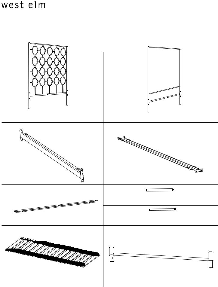 West Elm Ellipse Metal Canopy Bed Assembly Instruction