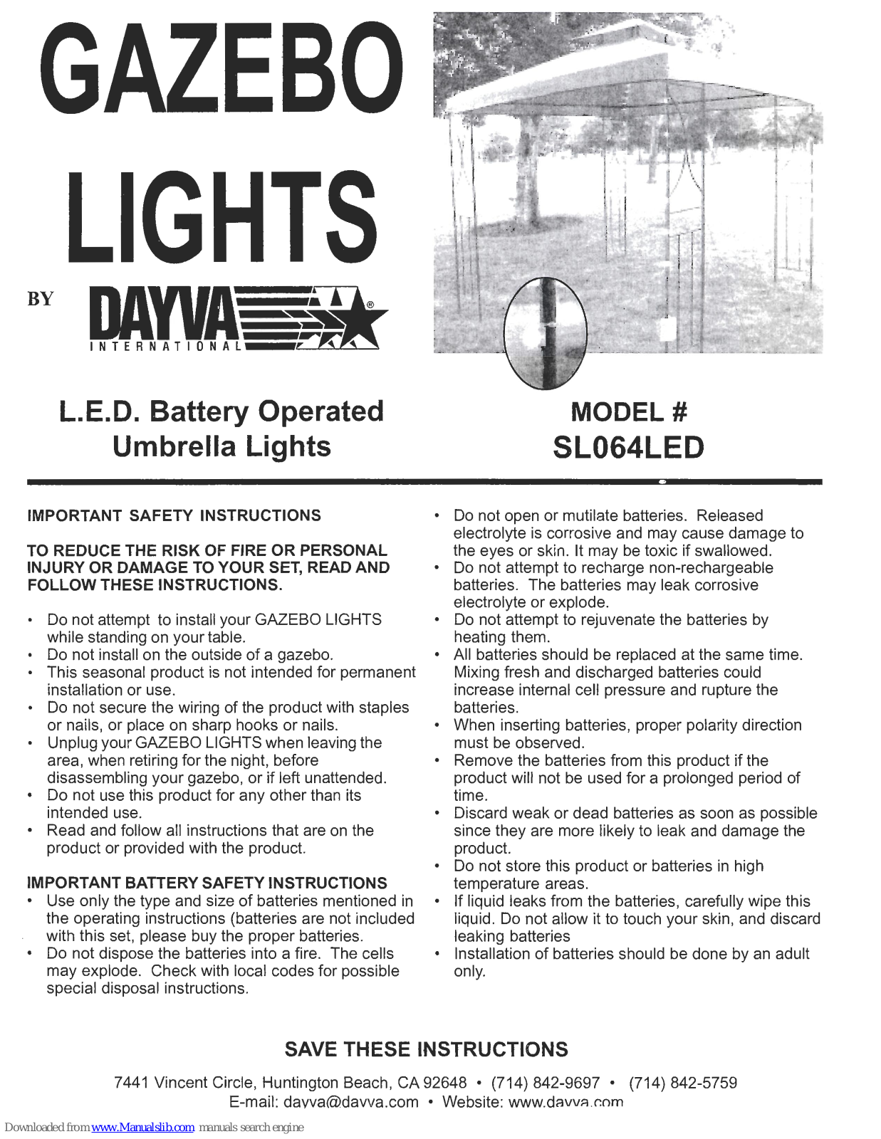 Dayva SL064LED User Manual