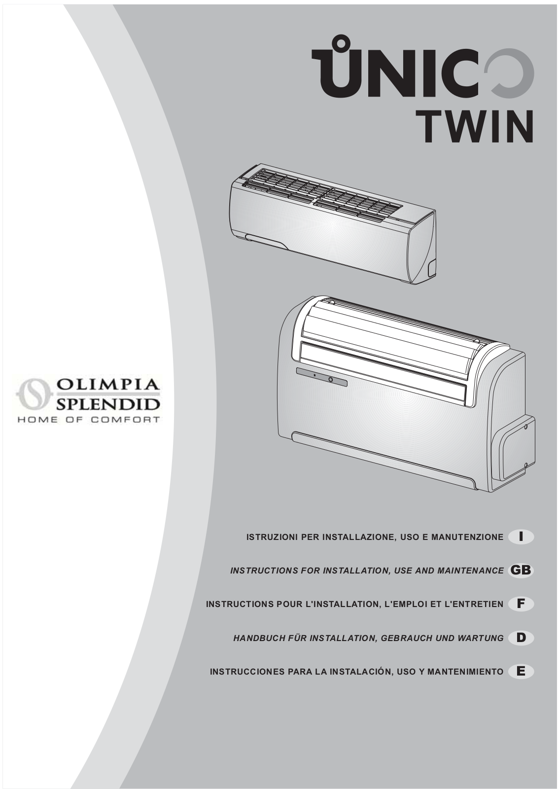 OLIMPIA SPLENDID Unico Twin User Manual