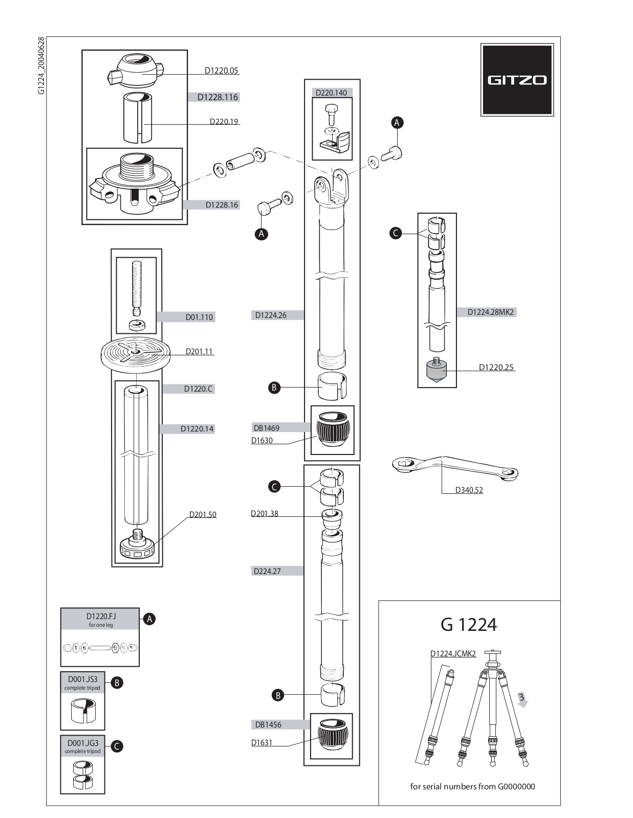 Gitzo G1224 User Manual