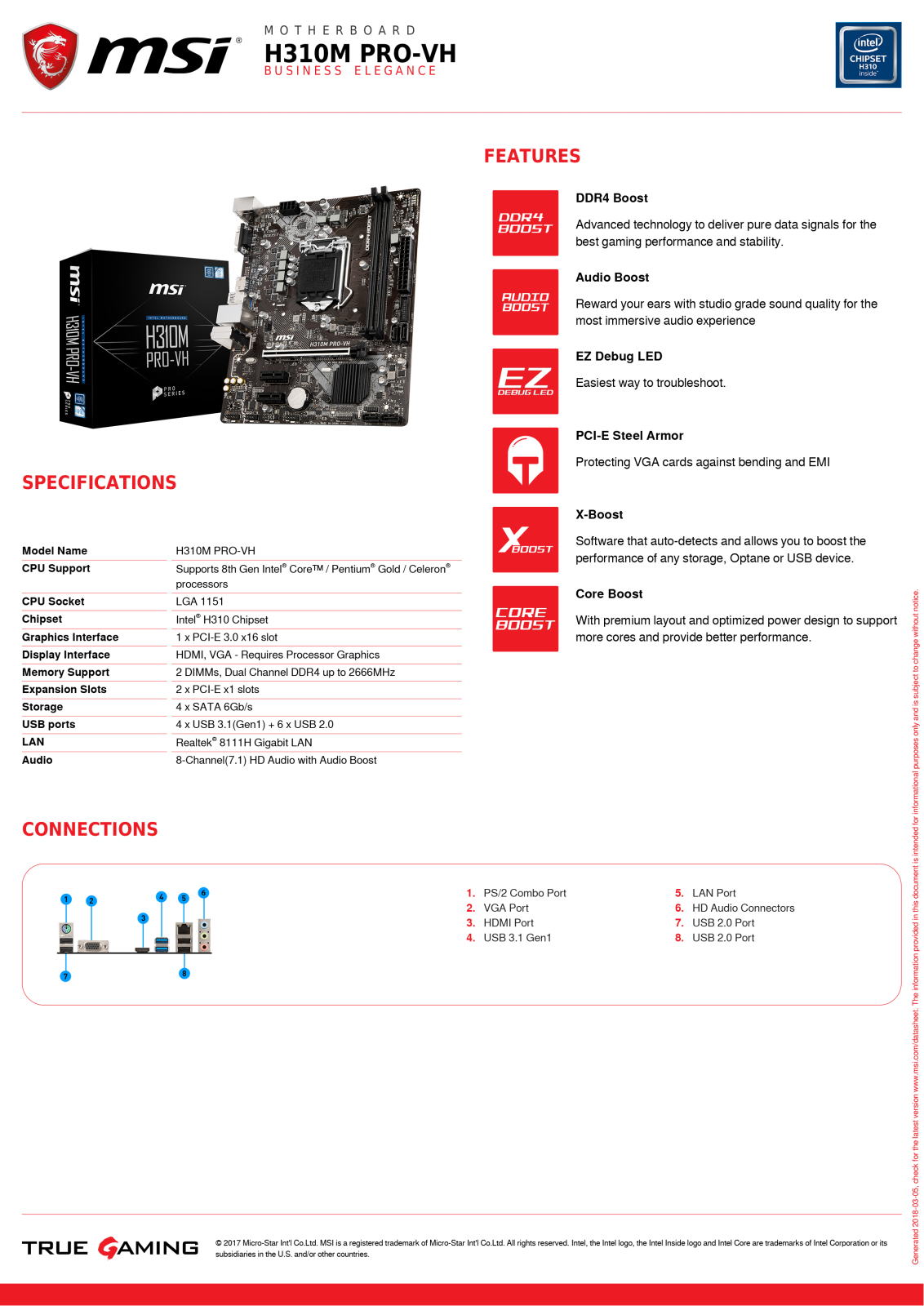 MSI H310M Pro-VH Service Manual