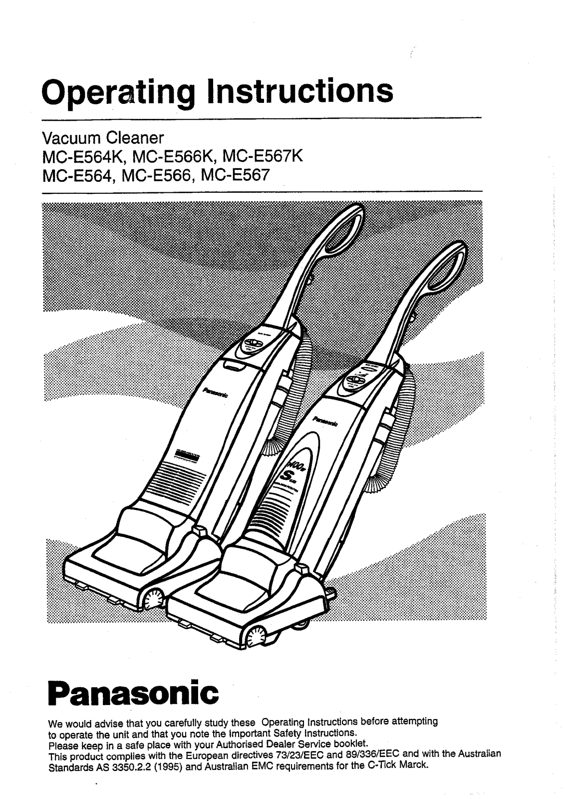 Panasonic MC-E567K Operating Instruction