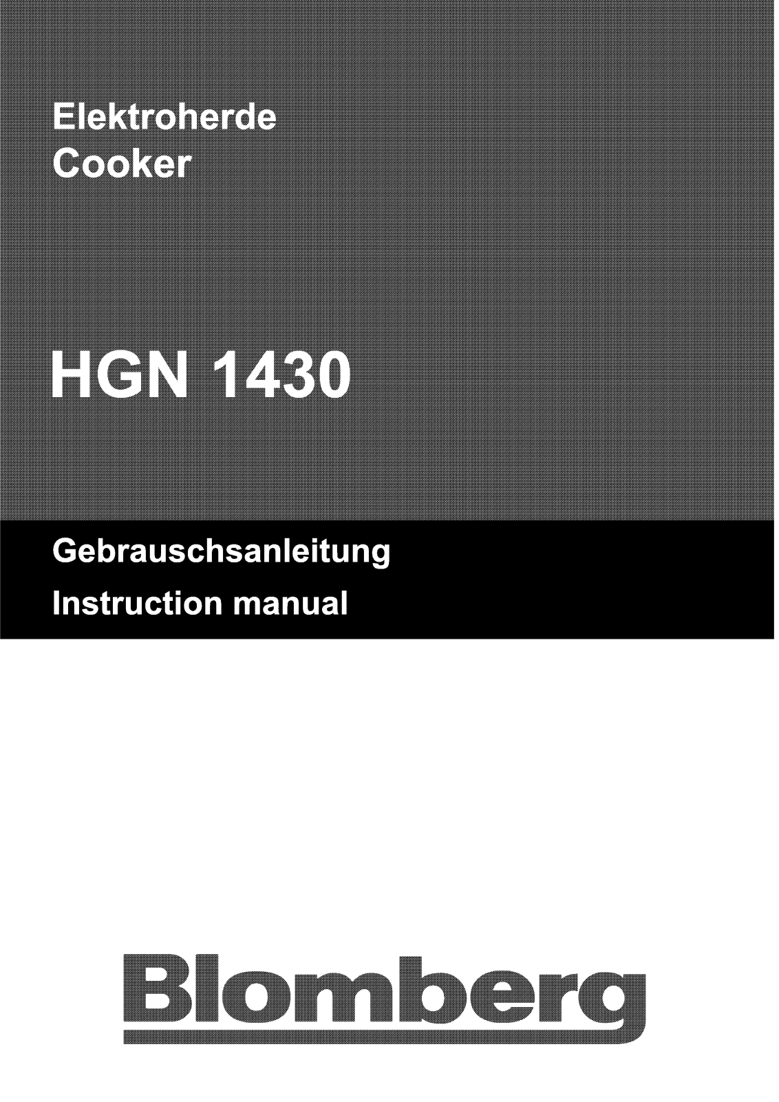 Blomberg HGN 1430 User Manual