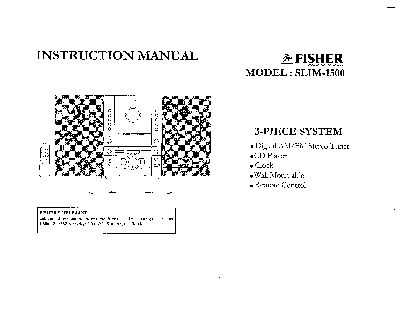 Fisher SLIM-1500 User Manual