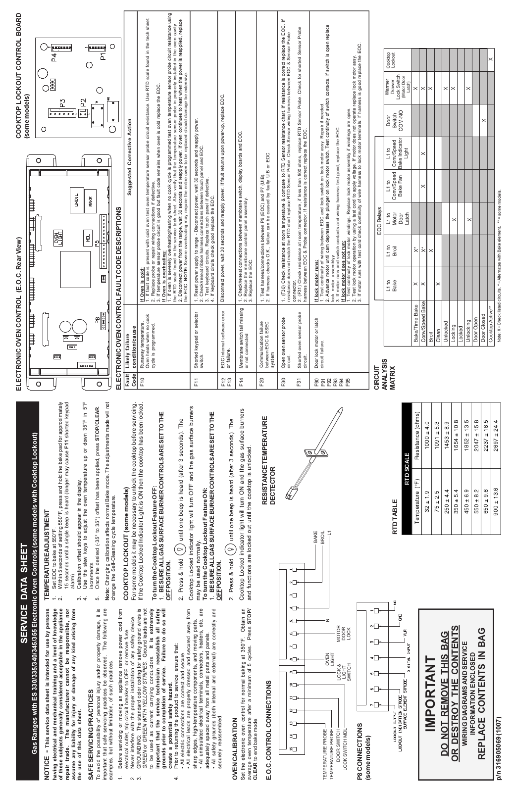 Frigidaire FGGF3030PB Wiring Diagram