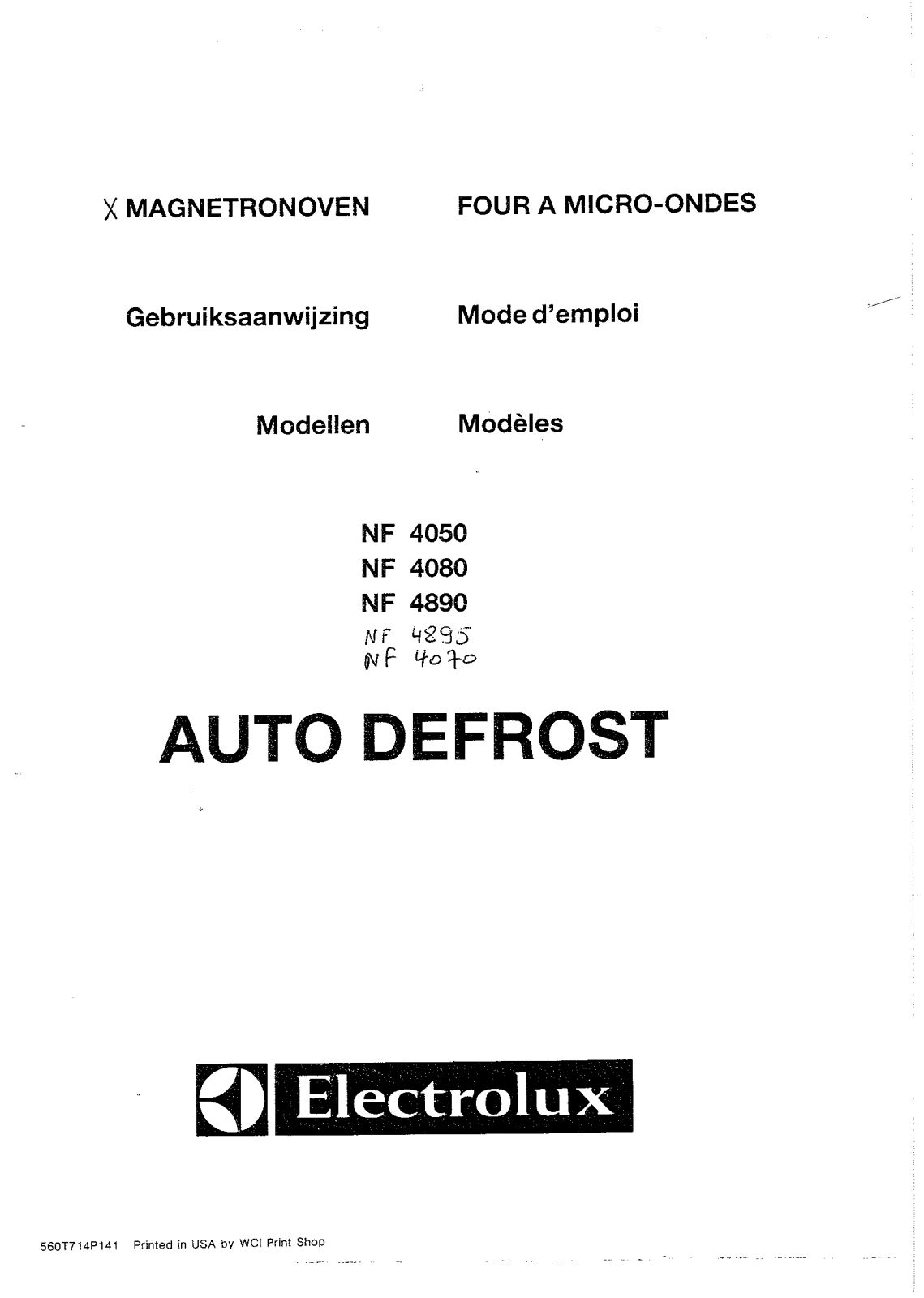 AEG NF4050 User Manual