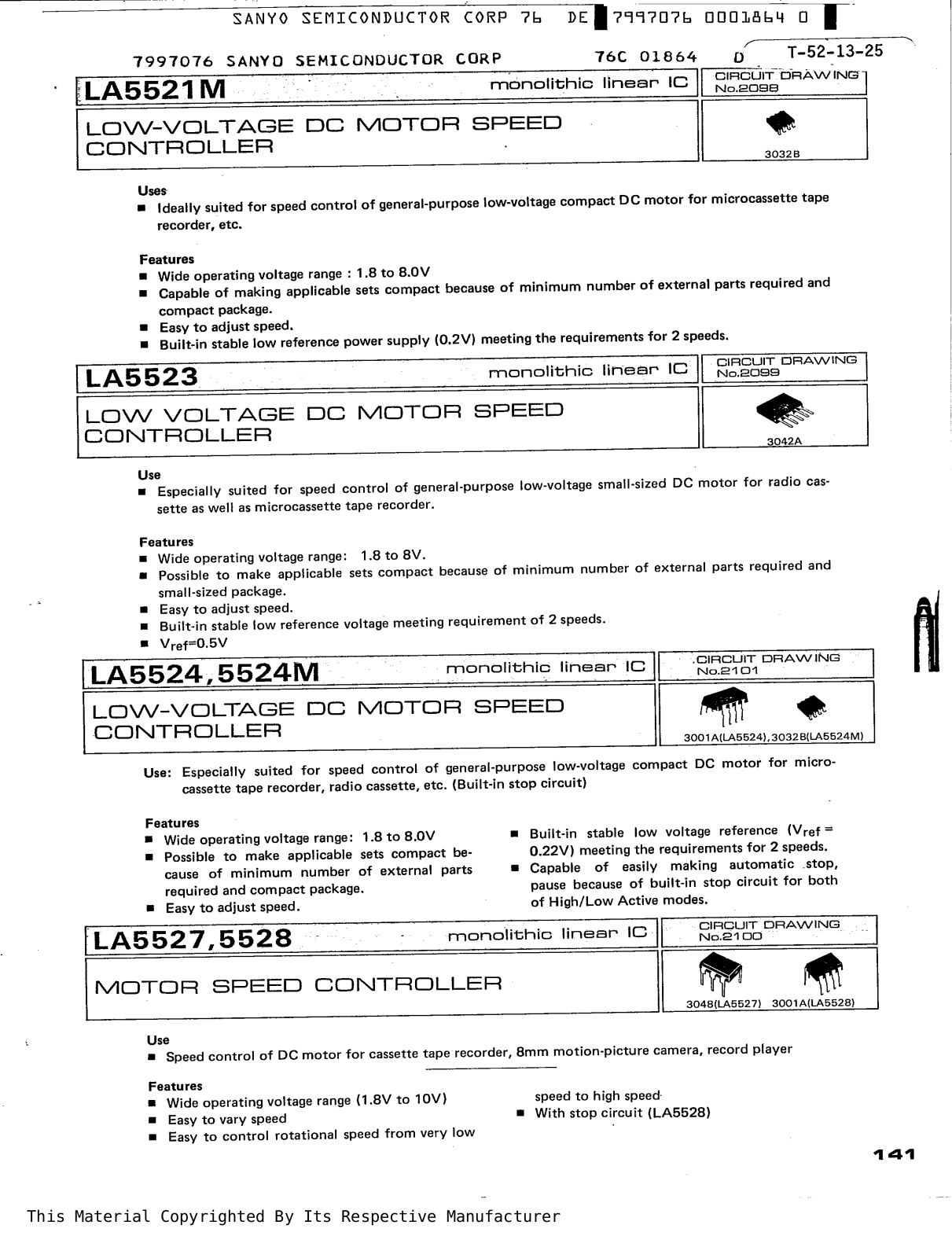 Datasheet LA5523 Specification