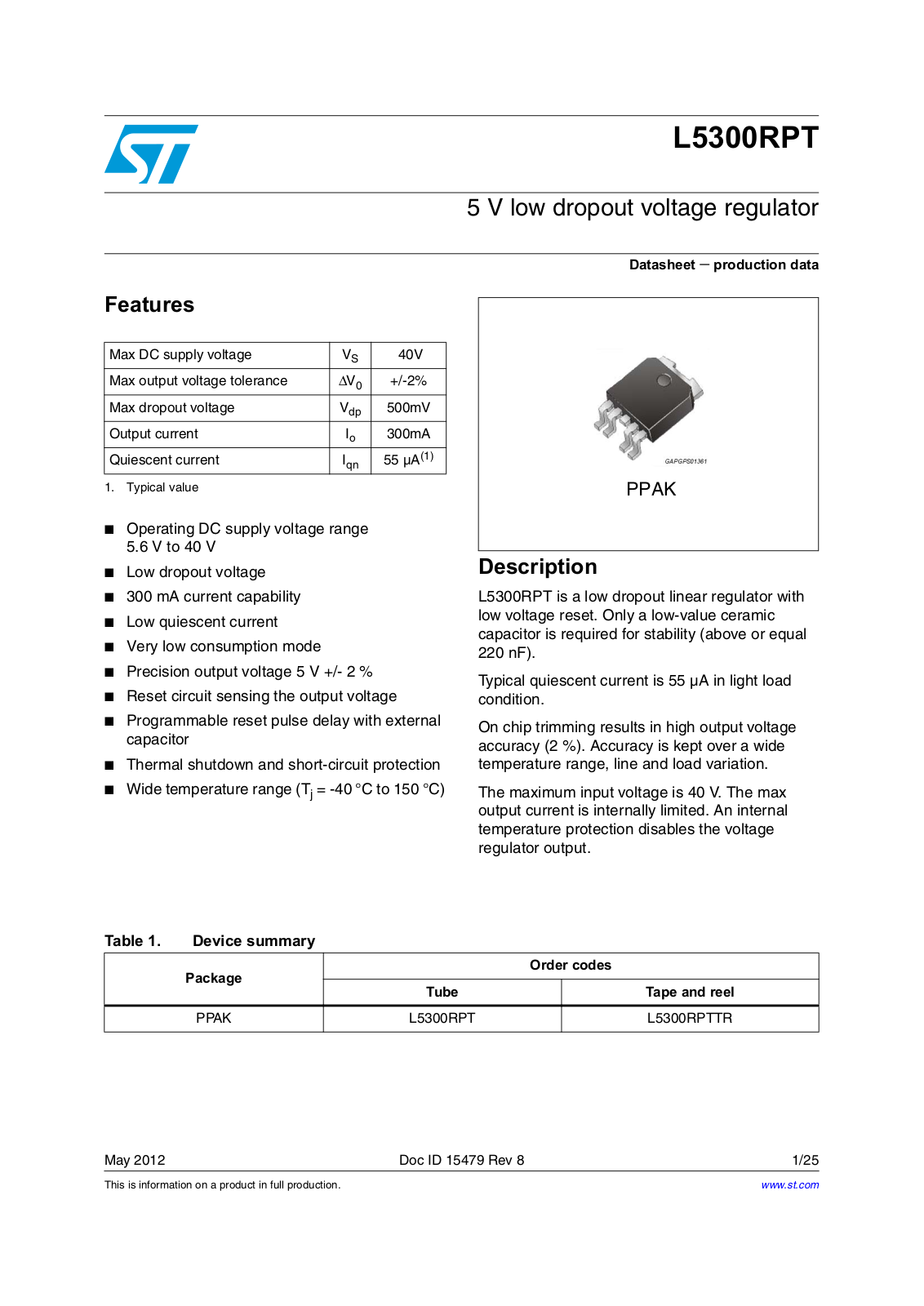 ST L5300RPT User Manual