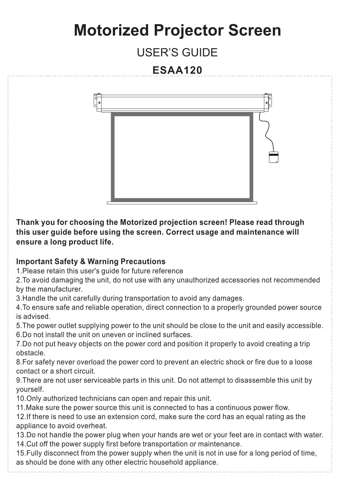 SpeaKa Professional ESAA120 User manual