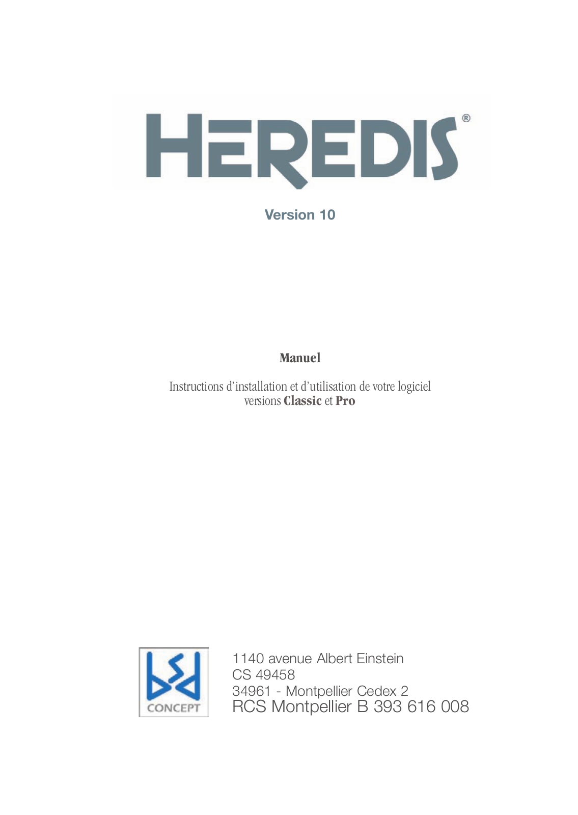 HEREDIS Heredis 10 Classic User Manual