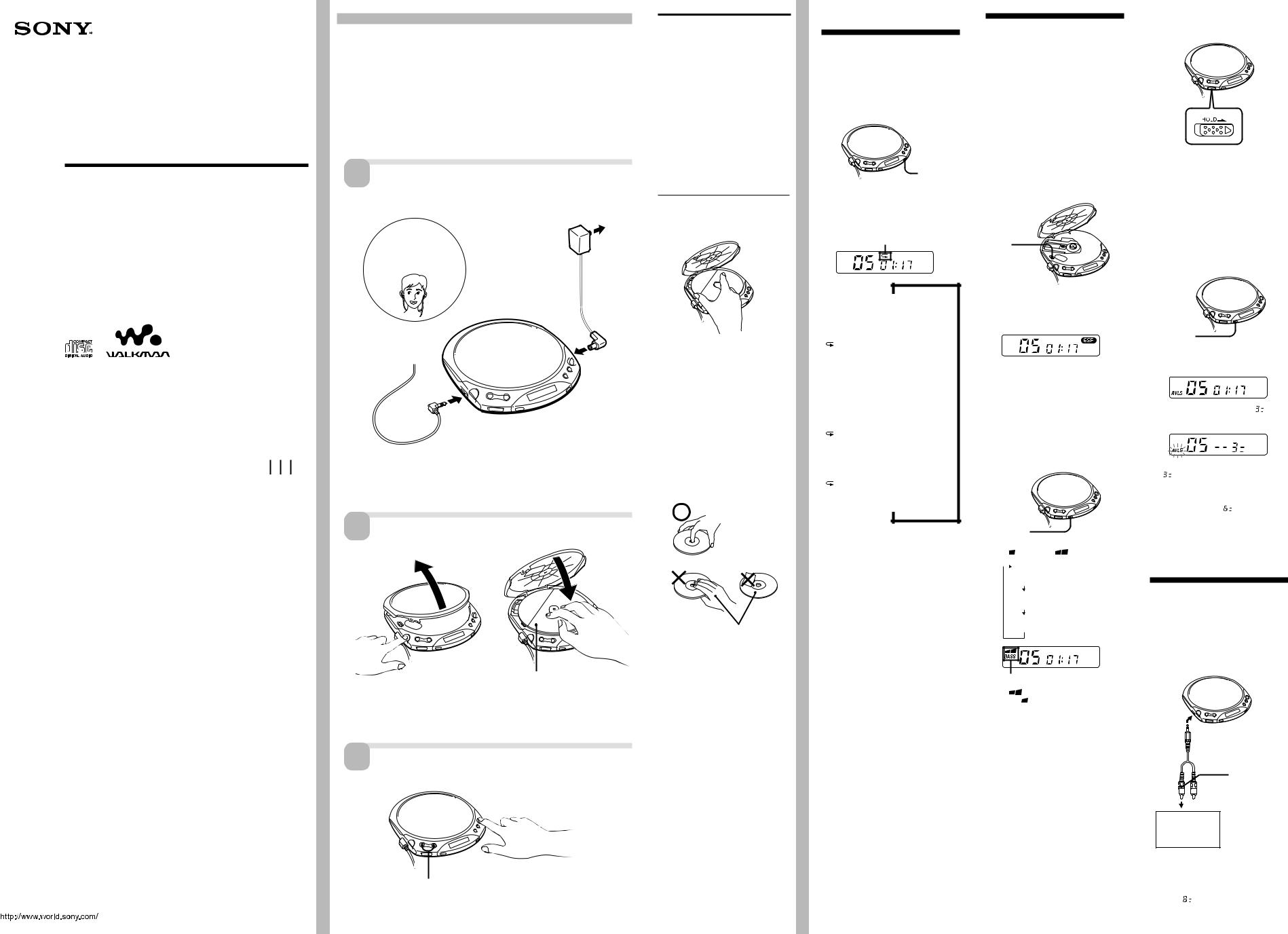 Sony D-E221, D-E220, D-E226CK User Manual