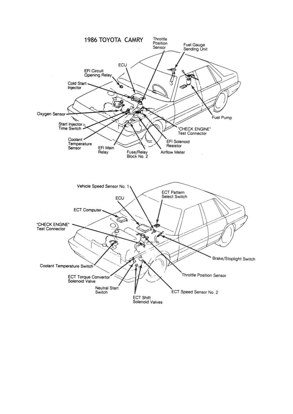 Toyota Camry 1-11 esqtoy001 Diagram