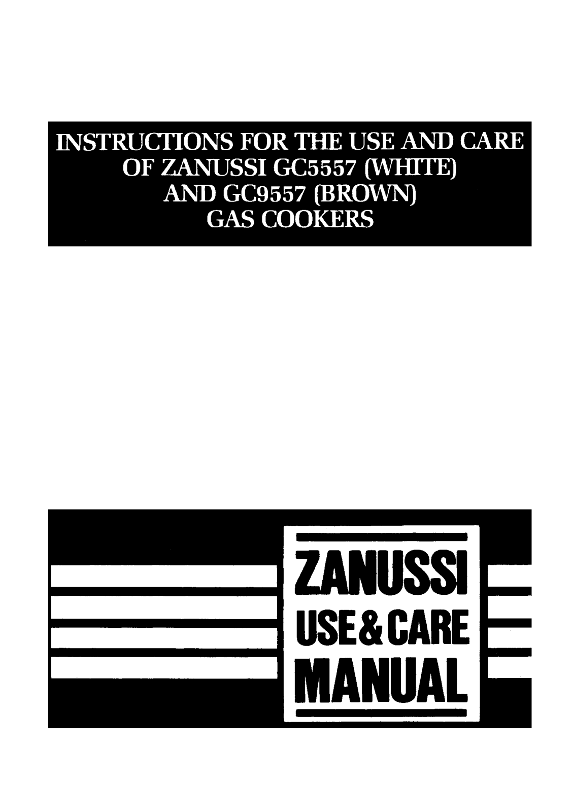 Zanussi GC9557 User Manual