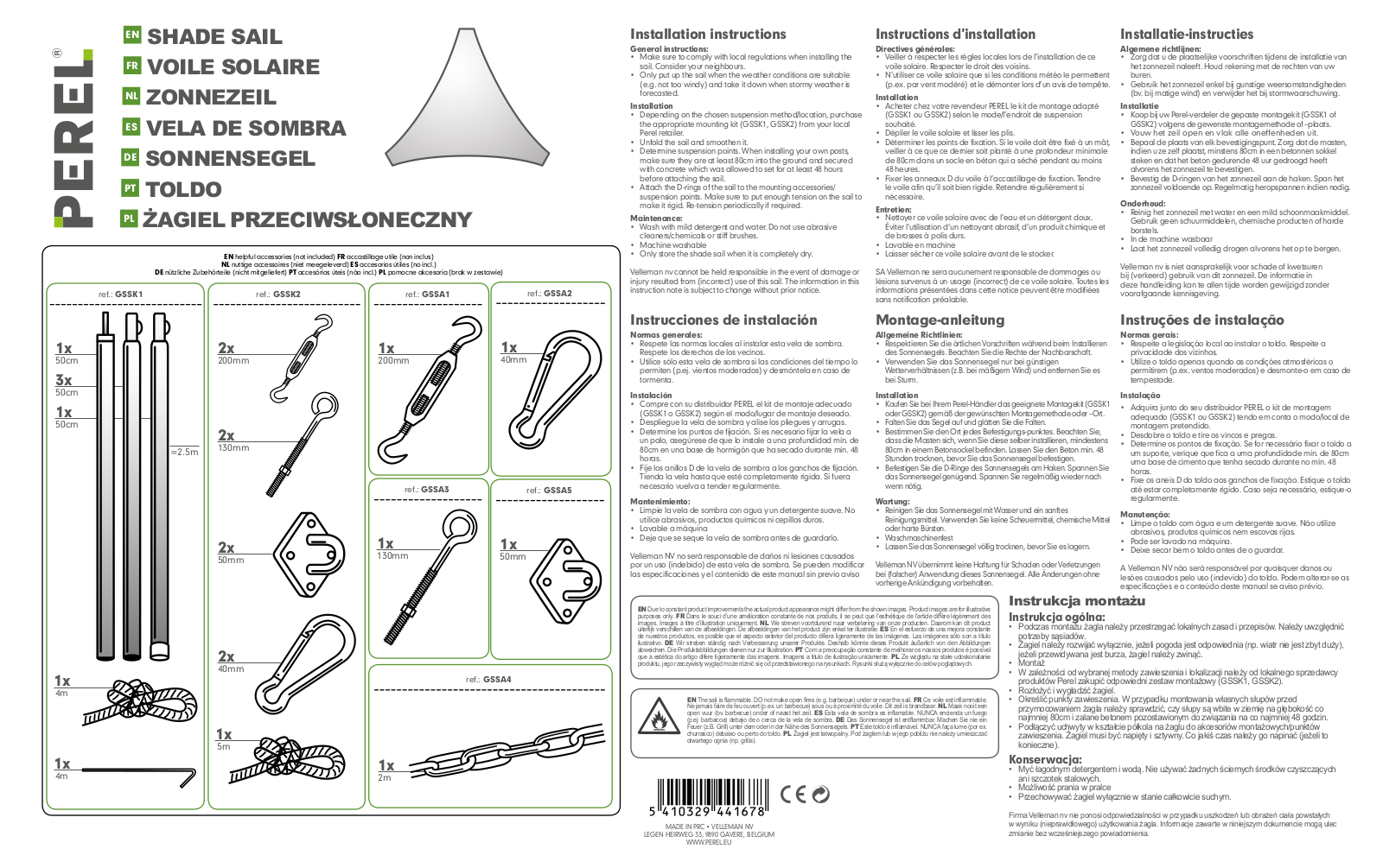 Perel GSSK1, GSSK2, GSSA1, GSSA2, GSSA5 User guide - ManualMachine.com