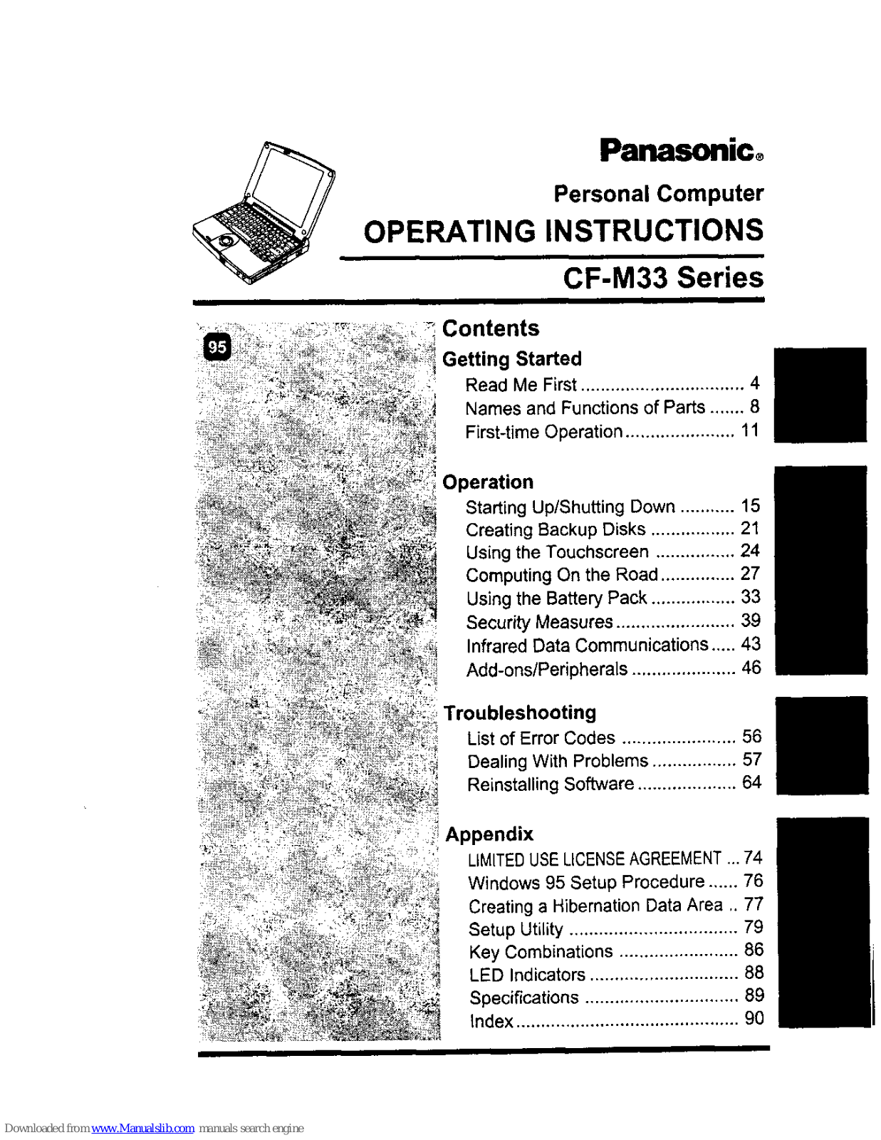 Panasonic CF-M33 Operating Instructions Manual