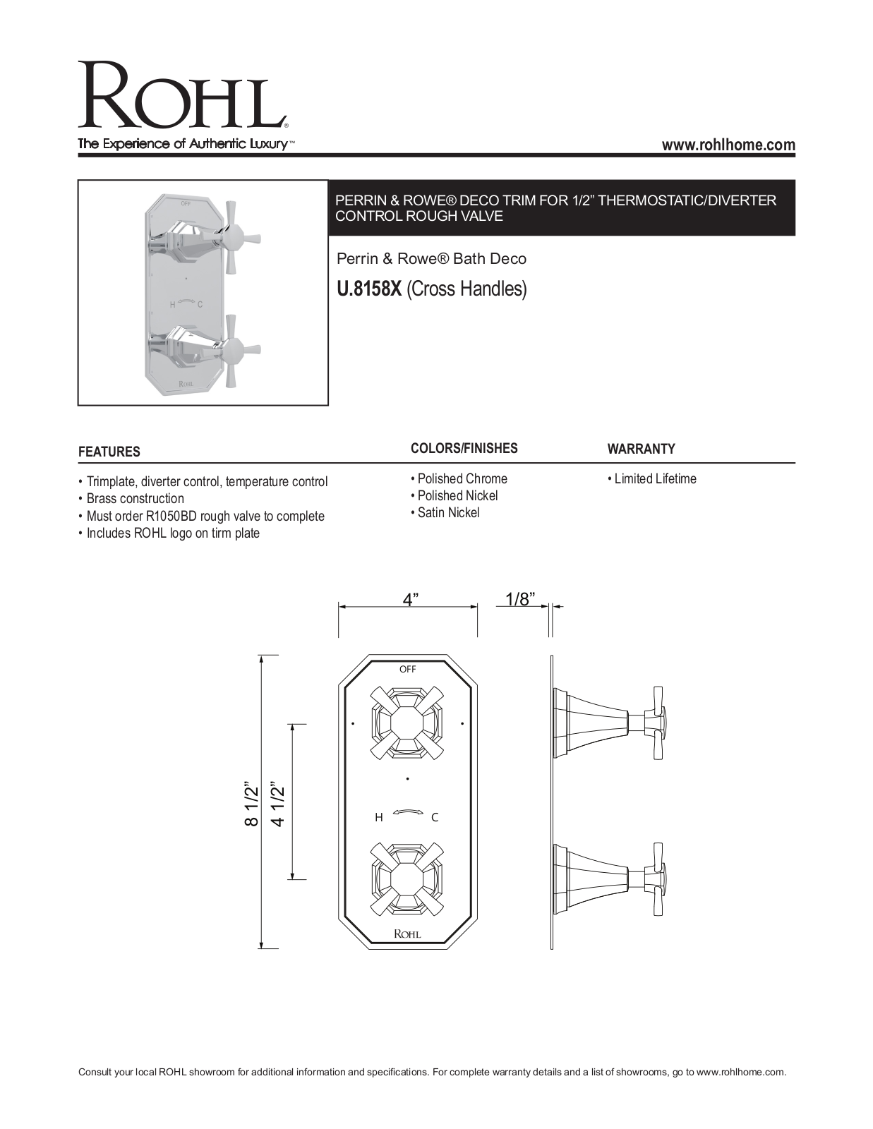Perrin & Rowe PRWE1224 Specifications - ManualMachine.com
