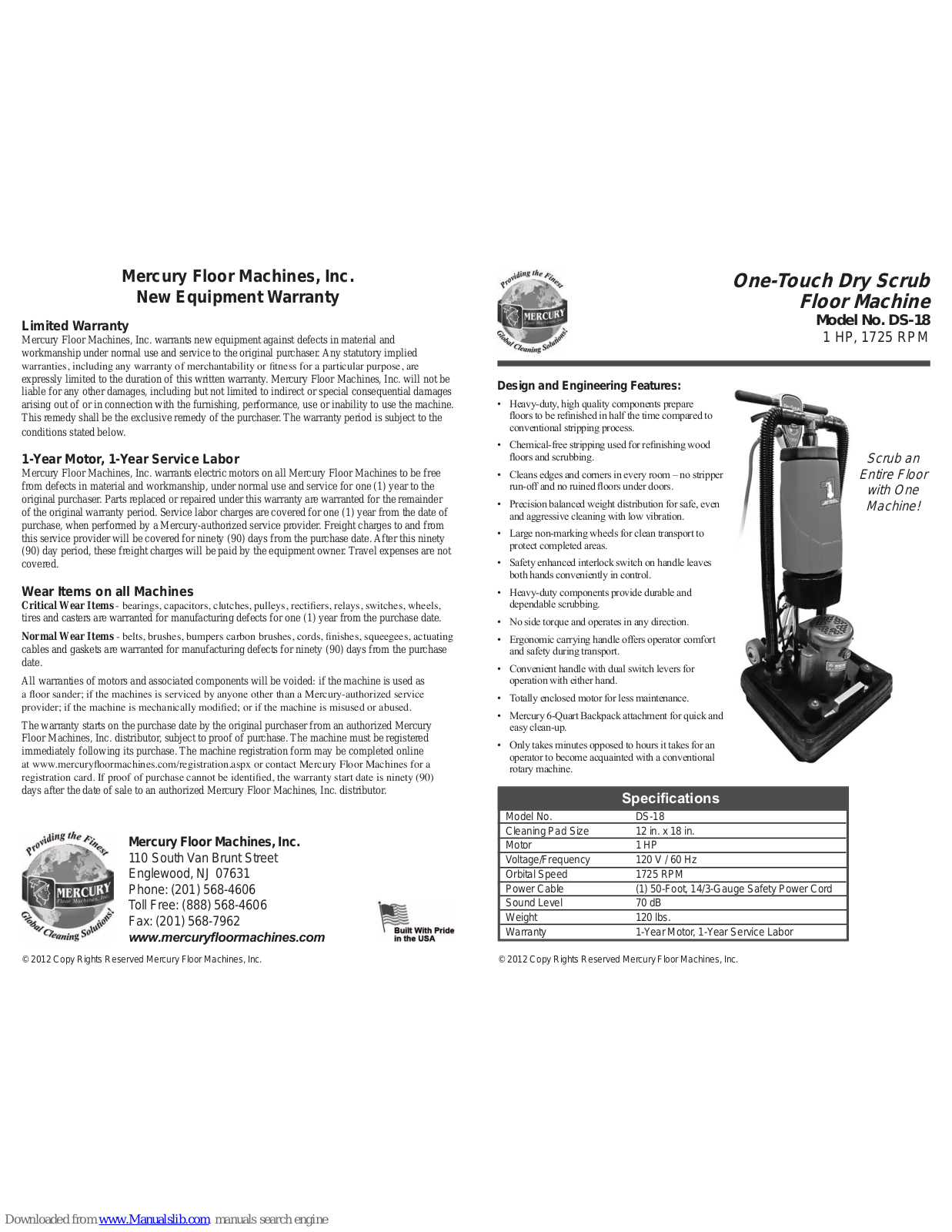 Mercury DS-18 User Manual