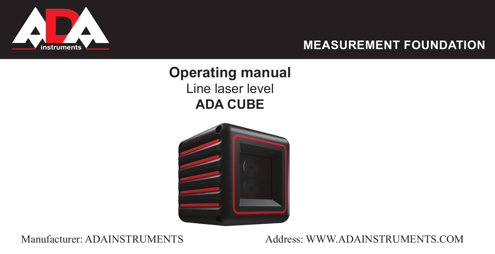 ADA instruments Cube Professional Edition User Manual