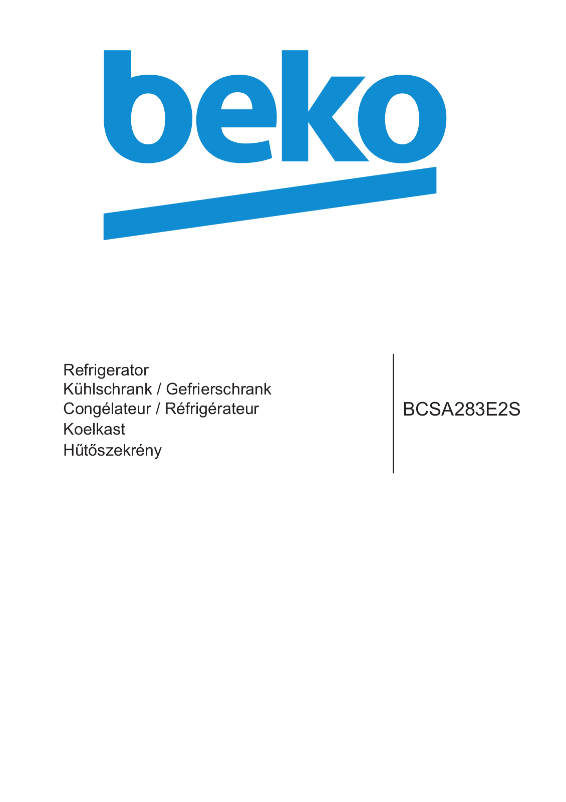 Beko BCSA283E2S User manual