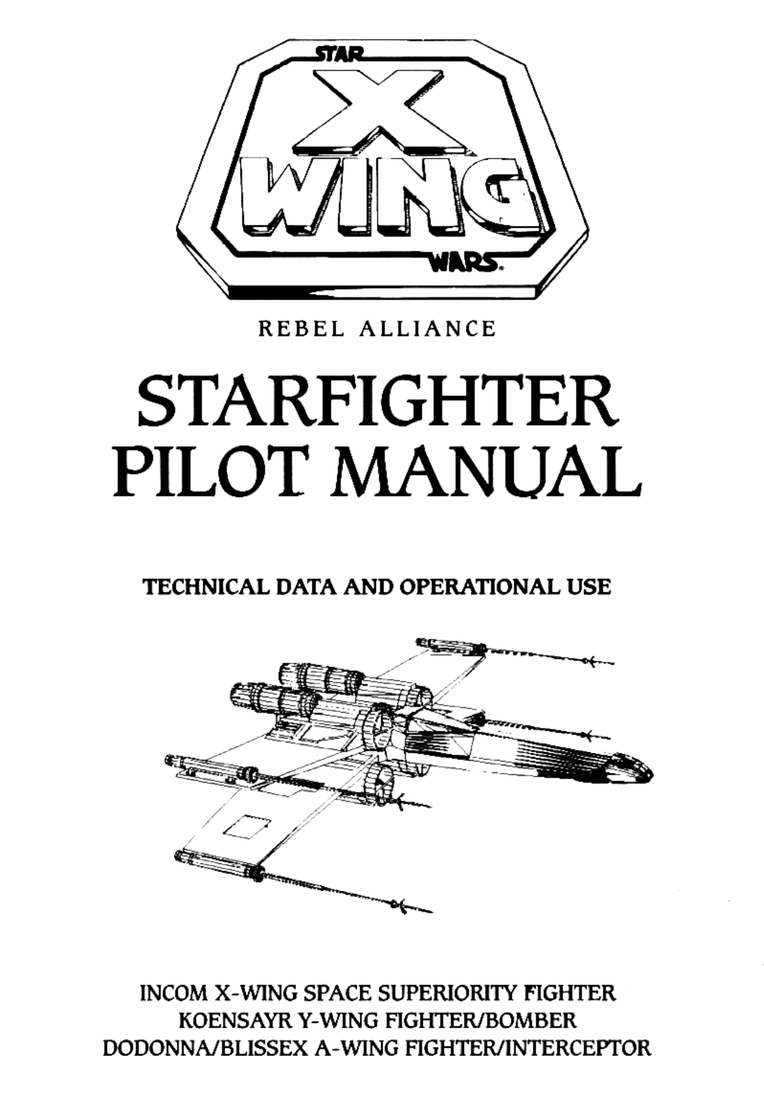 Games PC X-WING-STARFIGHTER User Manual