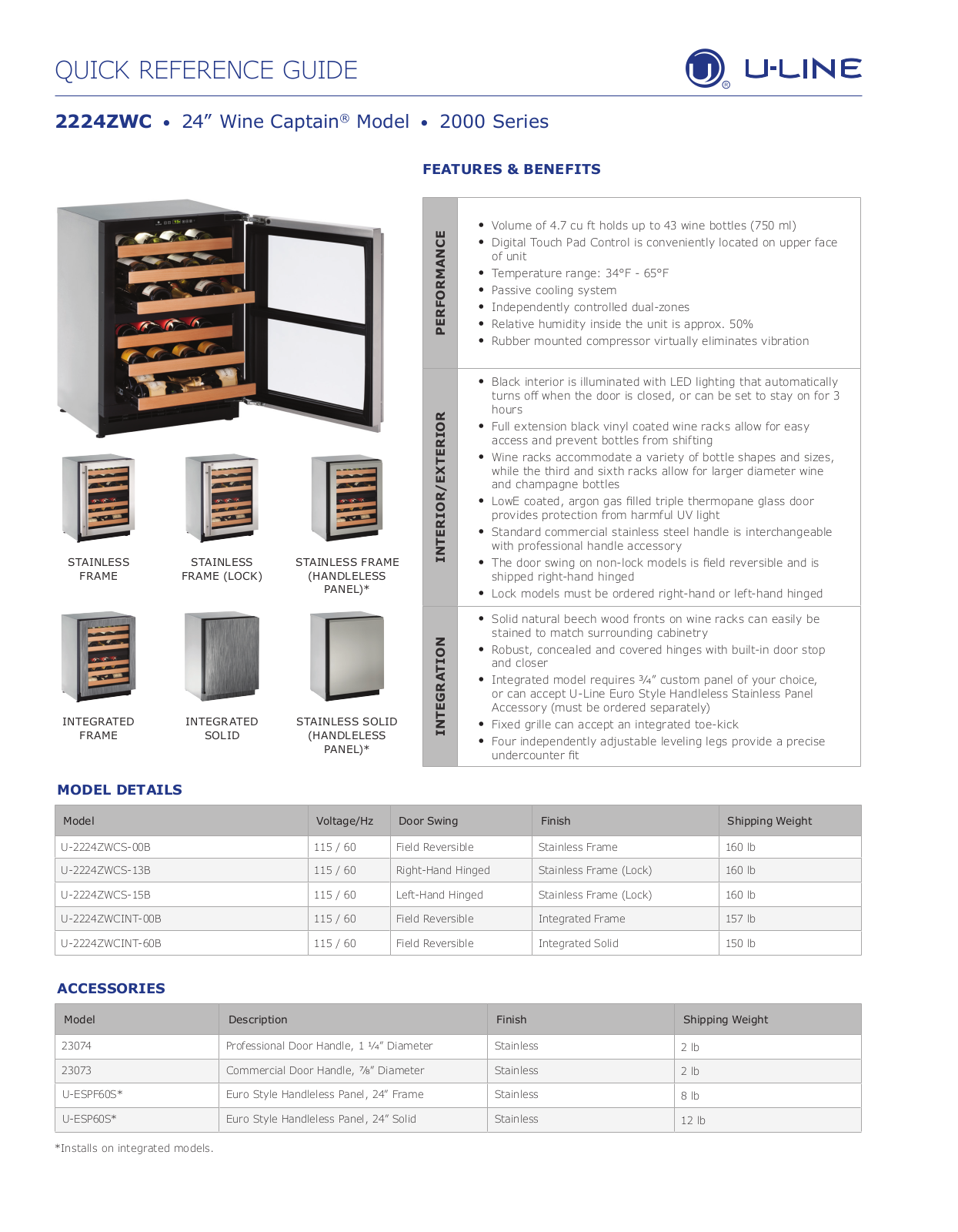U-Line ULNE1539 Specifications - ManualMachine.com
