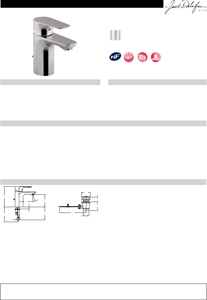 Jacob Delafon ALEO E98332-4-CP Datasheet