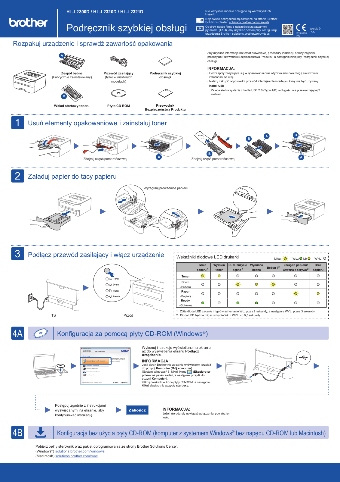 Brother HL-L2300D, HL-L2320D, HL-L2321D Setup Guide