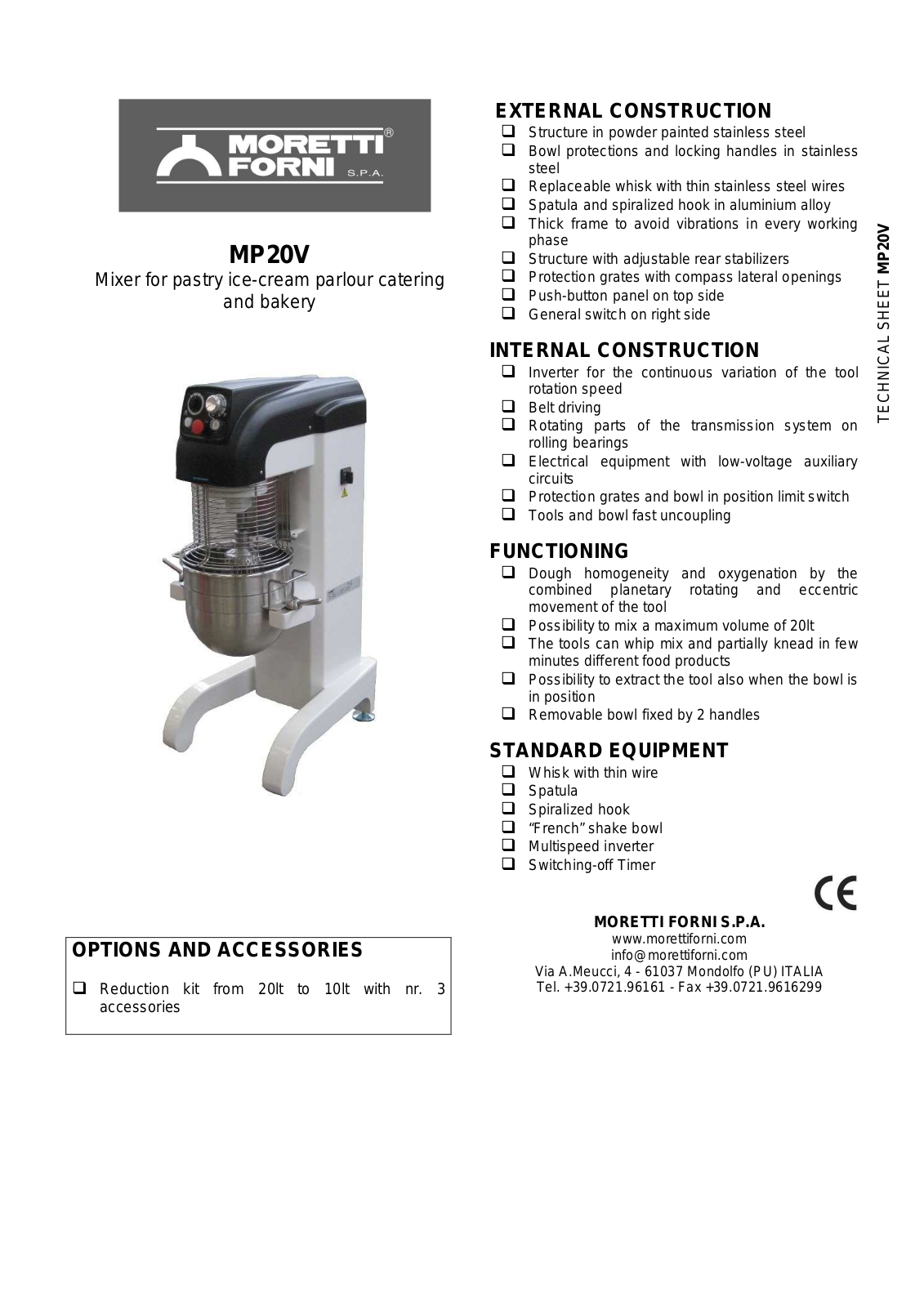 Moretti MP20V User Manual - ManualMachine.com
