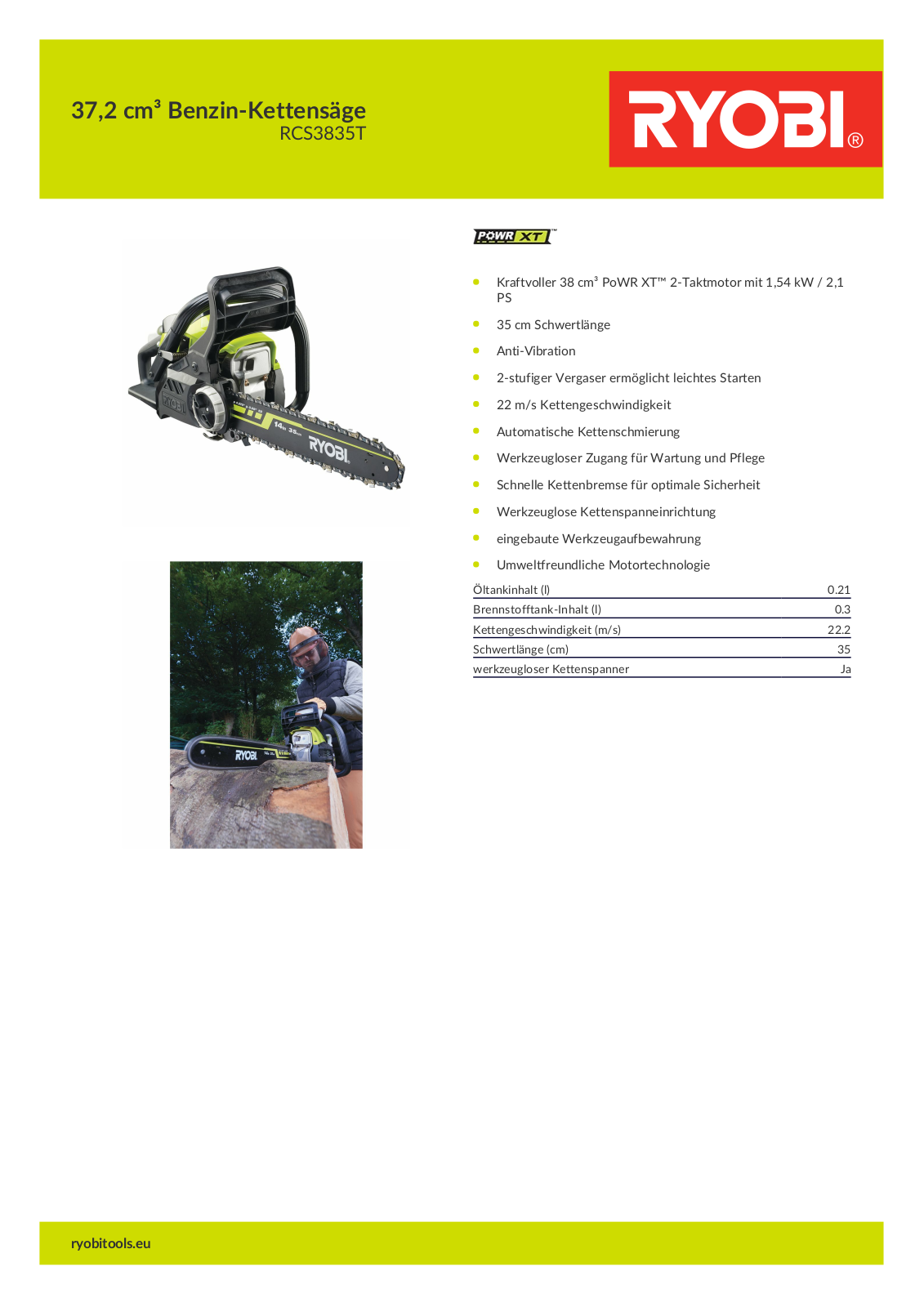 Ryobi RCS3835T User Manual