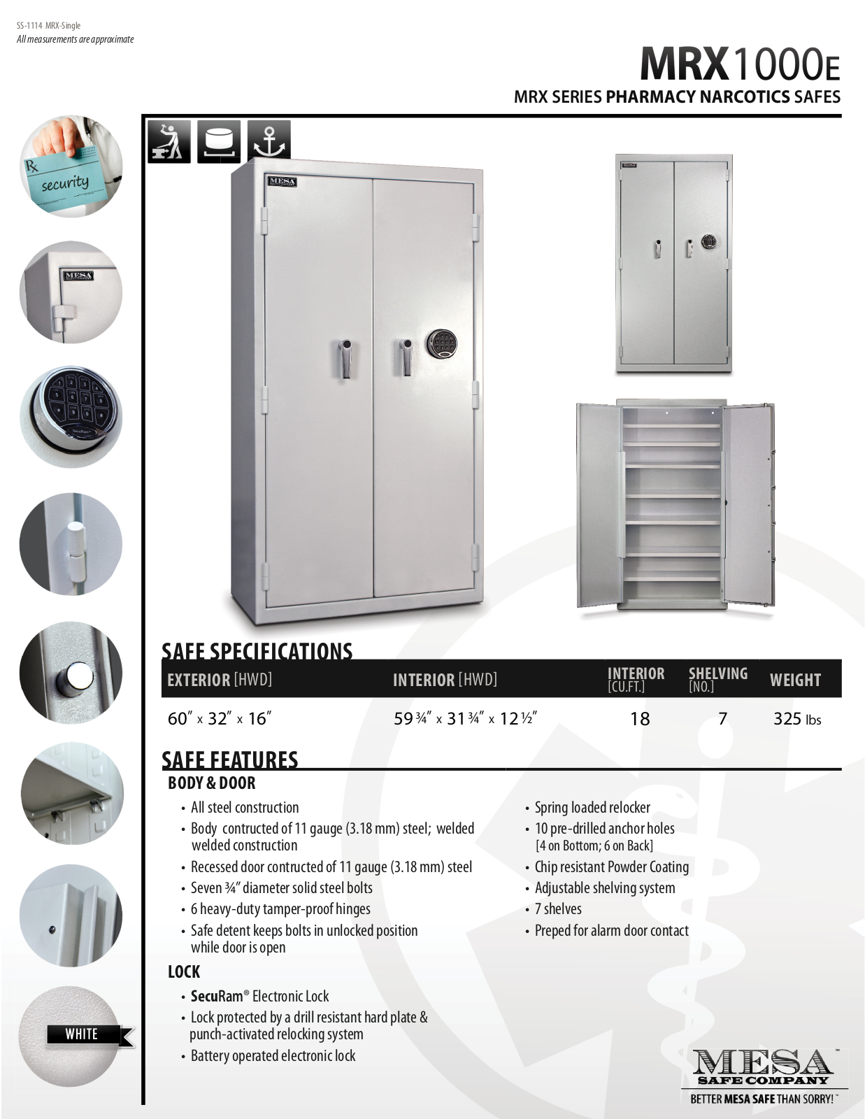 Mesa Safe Co. MSC1079 Specifications - ManualMachine.com